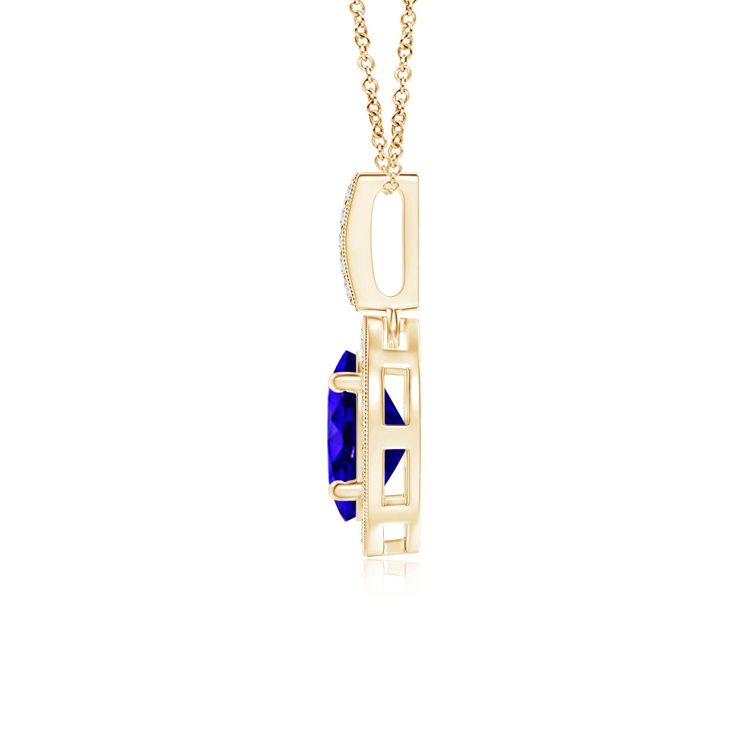 AAAA - Tanzanite / 0.92 CT / 14 KT Yellow Gold