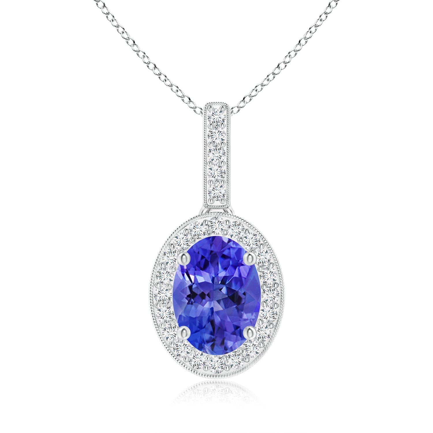 AAA - Tanzanite / 1.43 CT / 14 KT White Gold