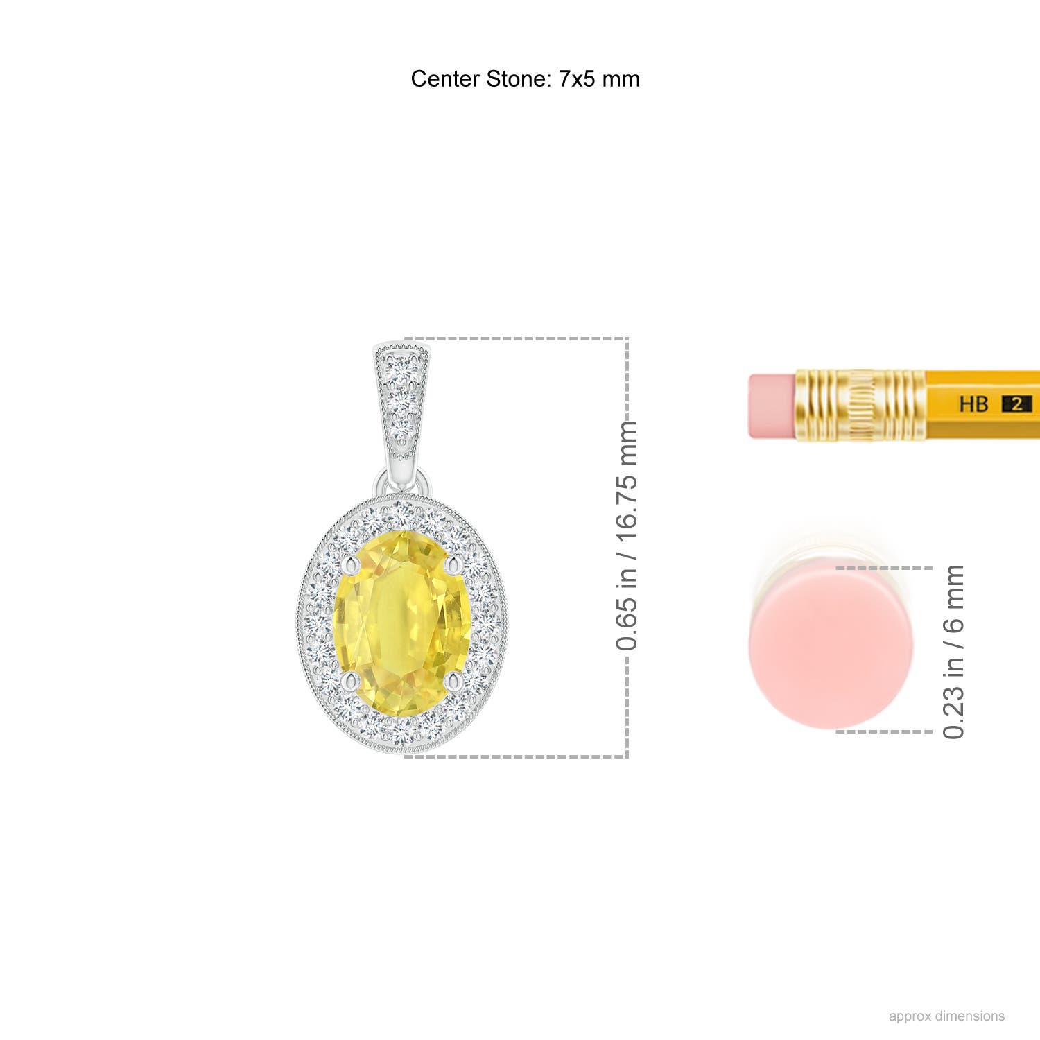 A - Yellow Sapphire / 1.12 CT / 14 KT White Gold