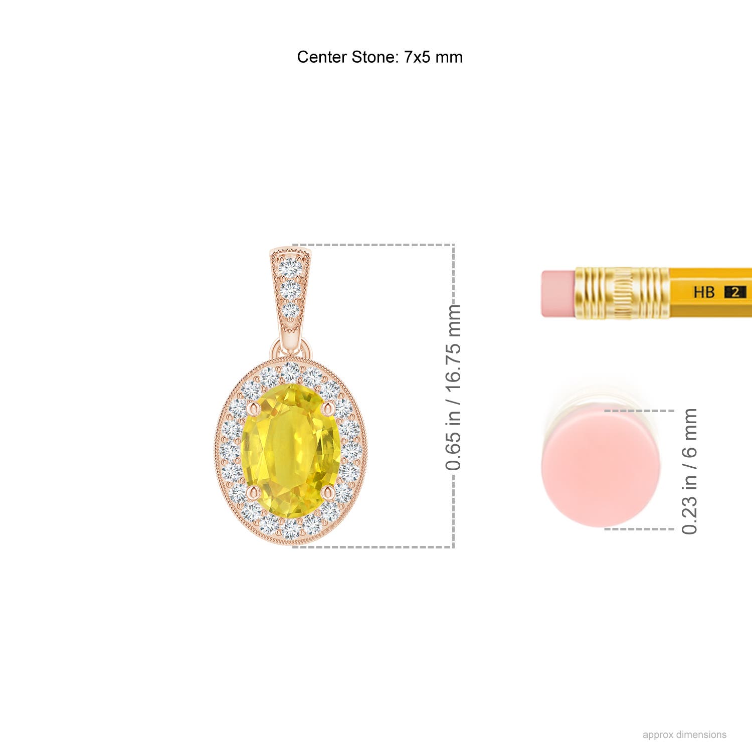 AA - Yellow Sapphire / 1.12 CT / 14 KT Rose Gold