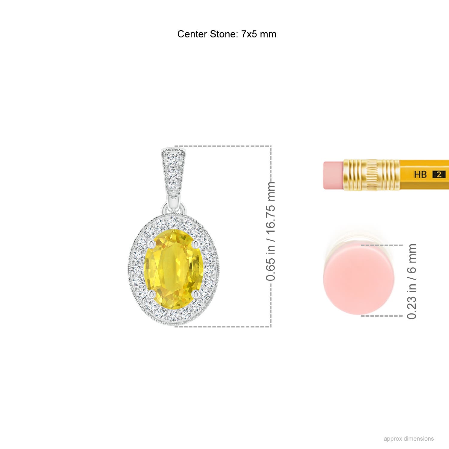 AA - Yellow Sapphire / 1.12 CT / 14 KT White Gold