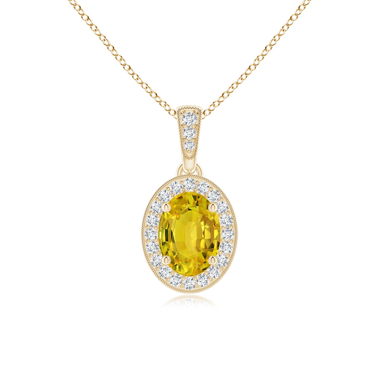 AAAA - Yellow Sapphire / 1.12 CT / 14 KT Yellow Gold