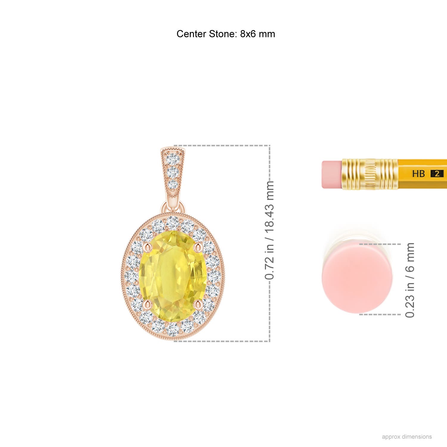 A - Yellow Sapphire / 1.68 CT / 14 KT Rose Gold