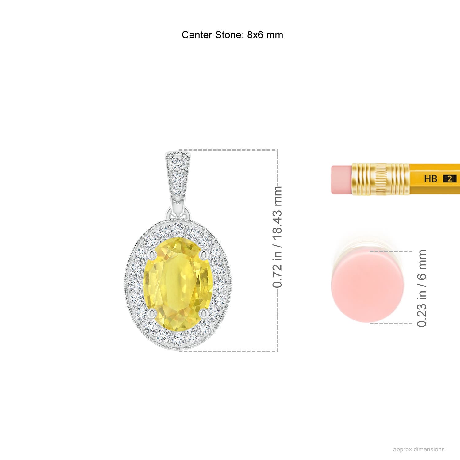 A - Yellow Sapphire / 1.68 CT / 14 KT White Gold