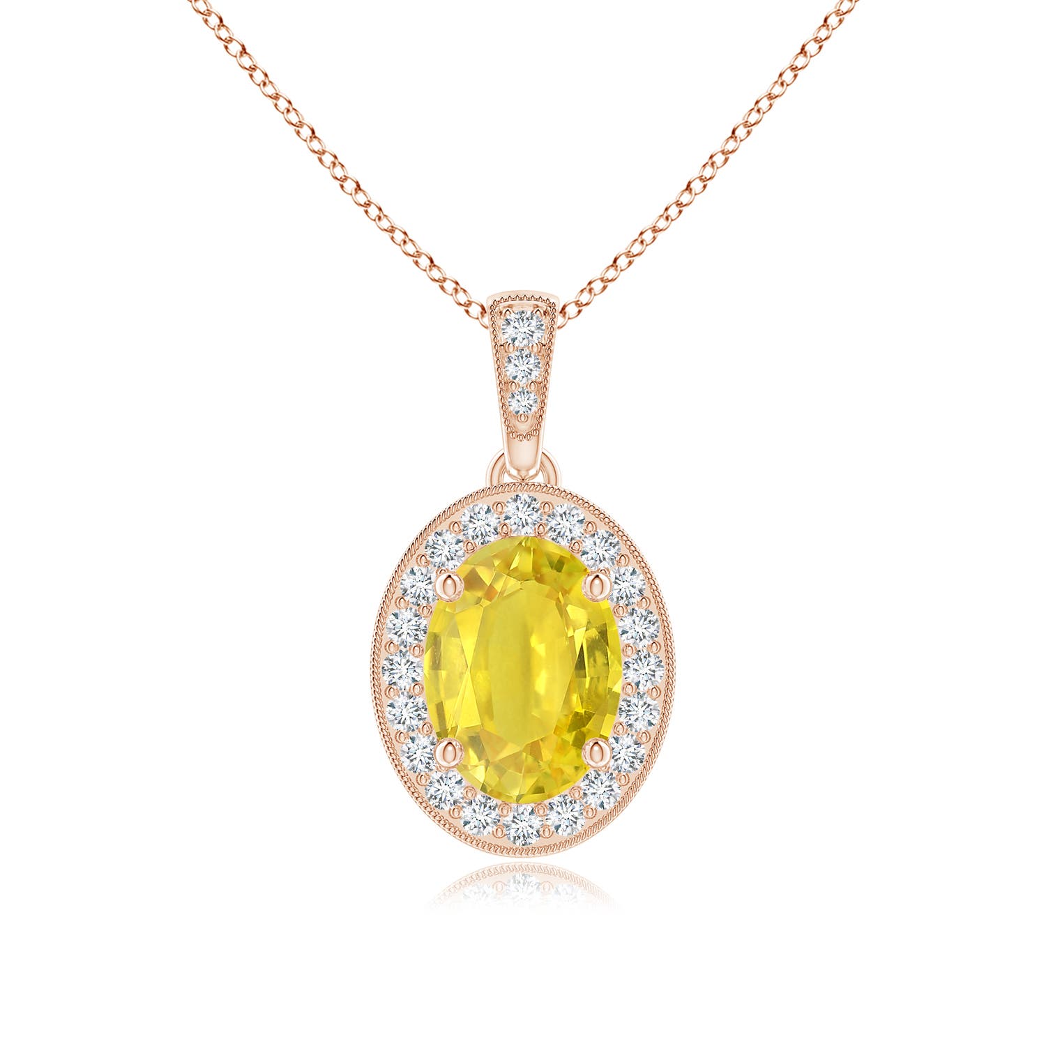 AA - Yellow Sapphire / 1.68 CT / 14 KT Rose Gold