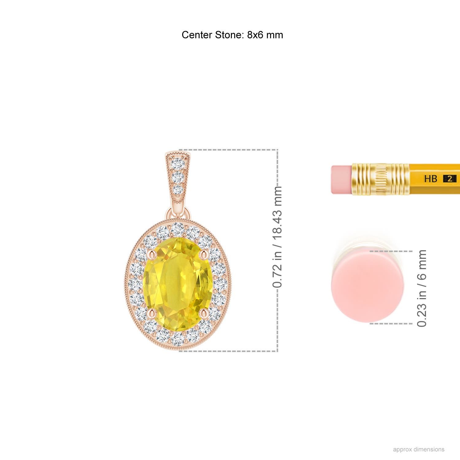 AA - Yellow Sapphire / 1.68 CT / 14 KT Rose Gold