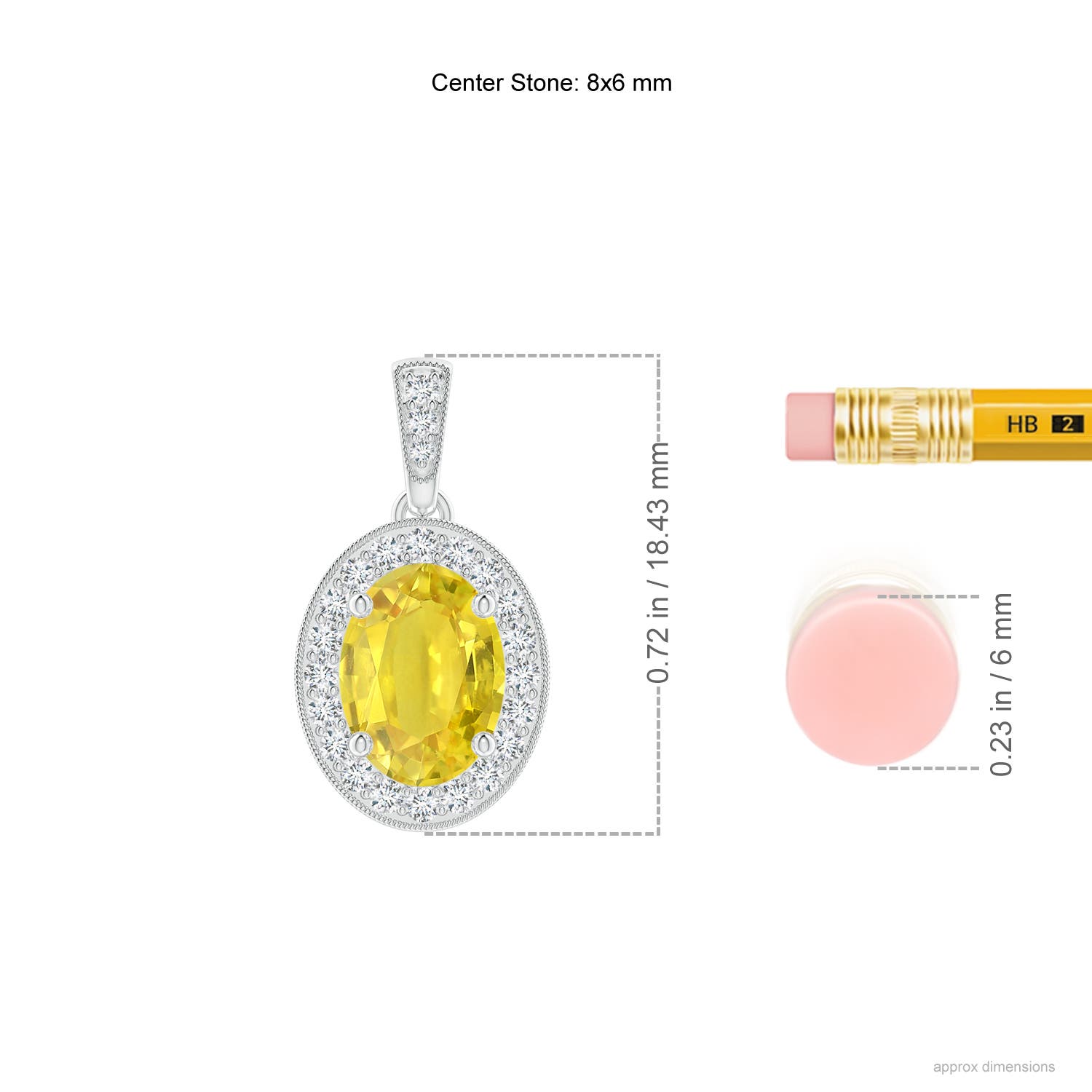 AA - Yellow Sapphire / 1.68 CT / 14 KT White Gold