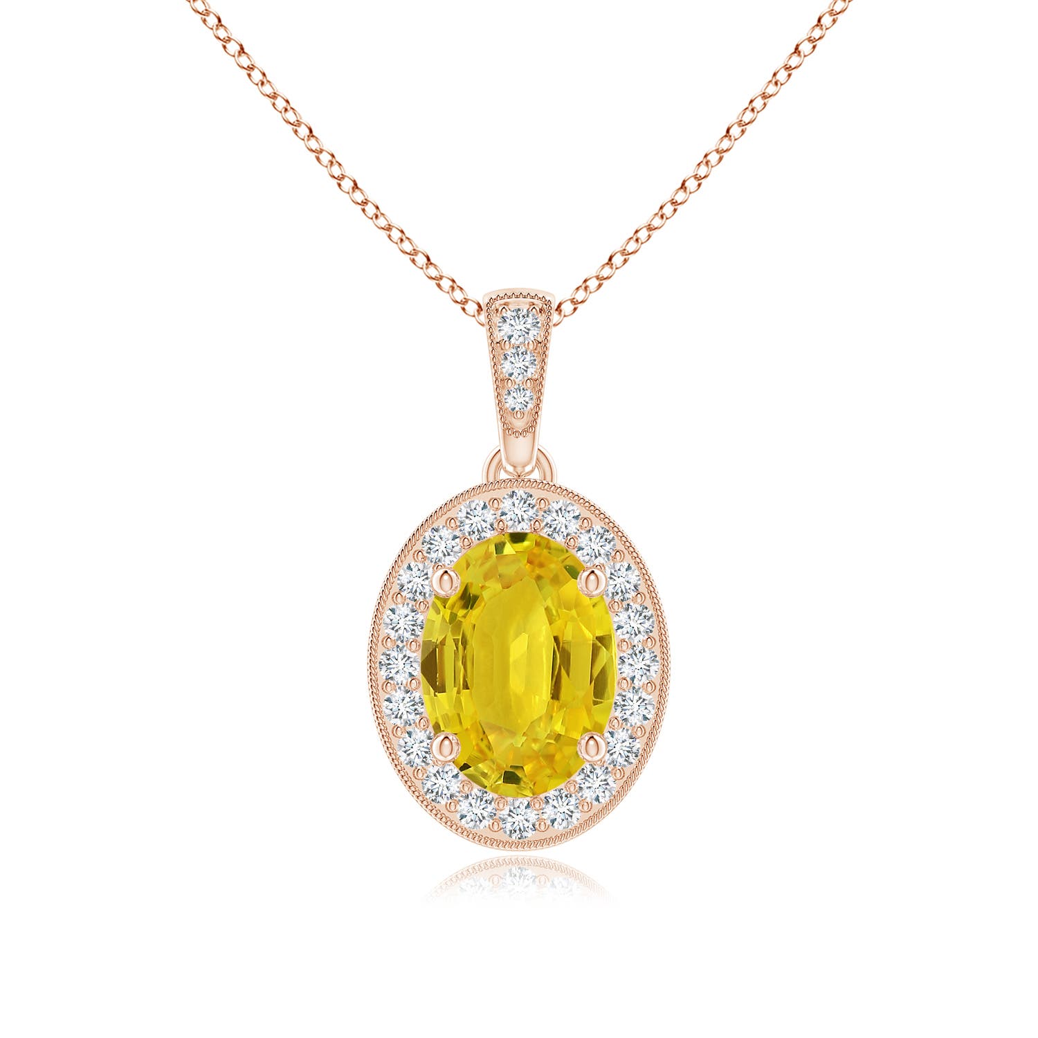 AAA - Yellow Sapphire / 1.68 CT / 14 KT Rose Gold