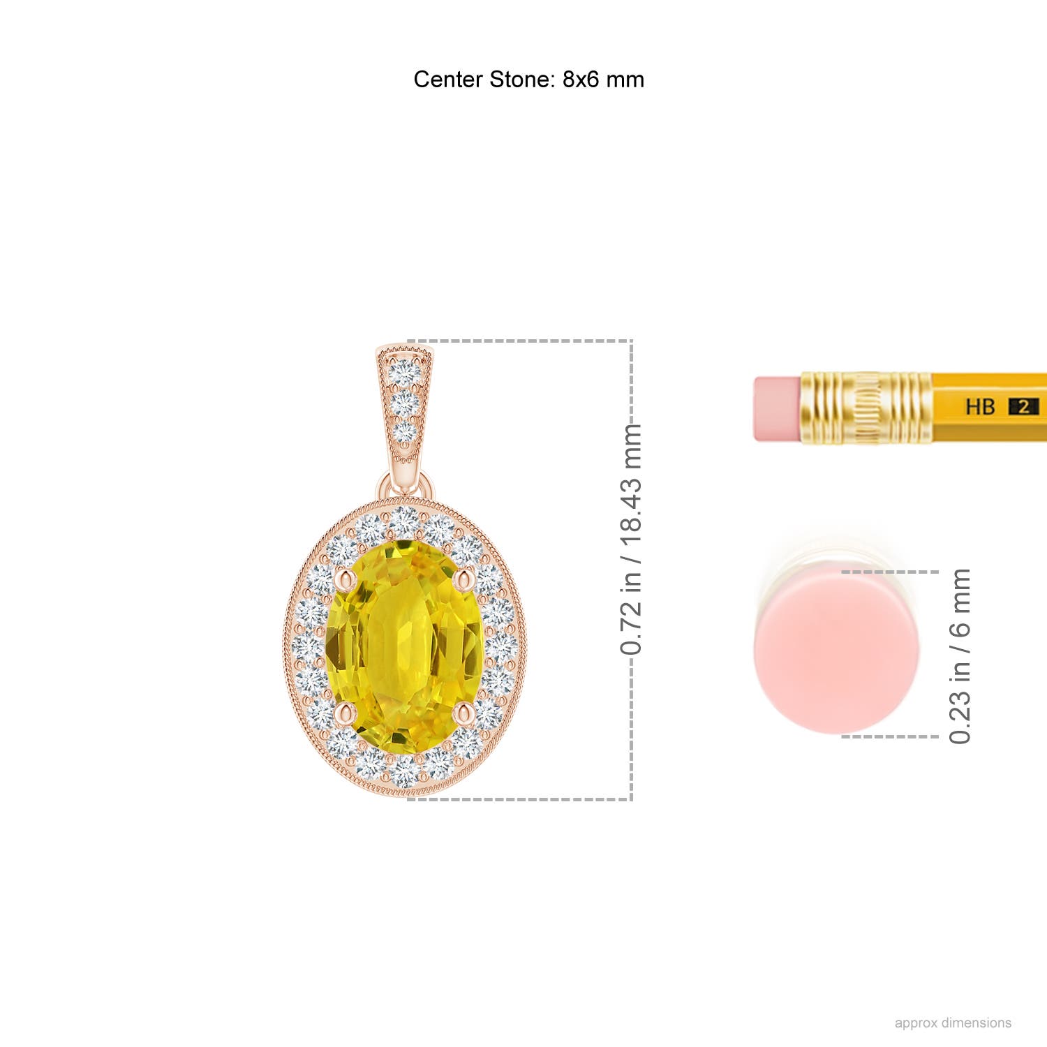 AAA - Yellow Sapphire / 1.68 CT / 14 KT Rose Gold