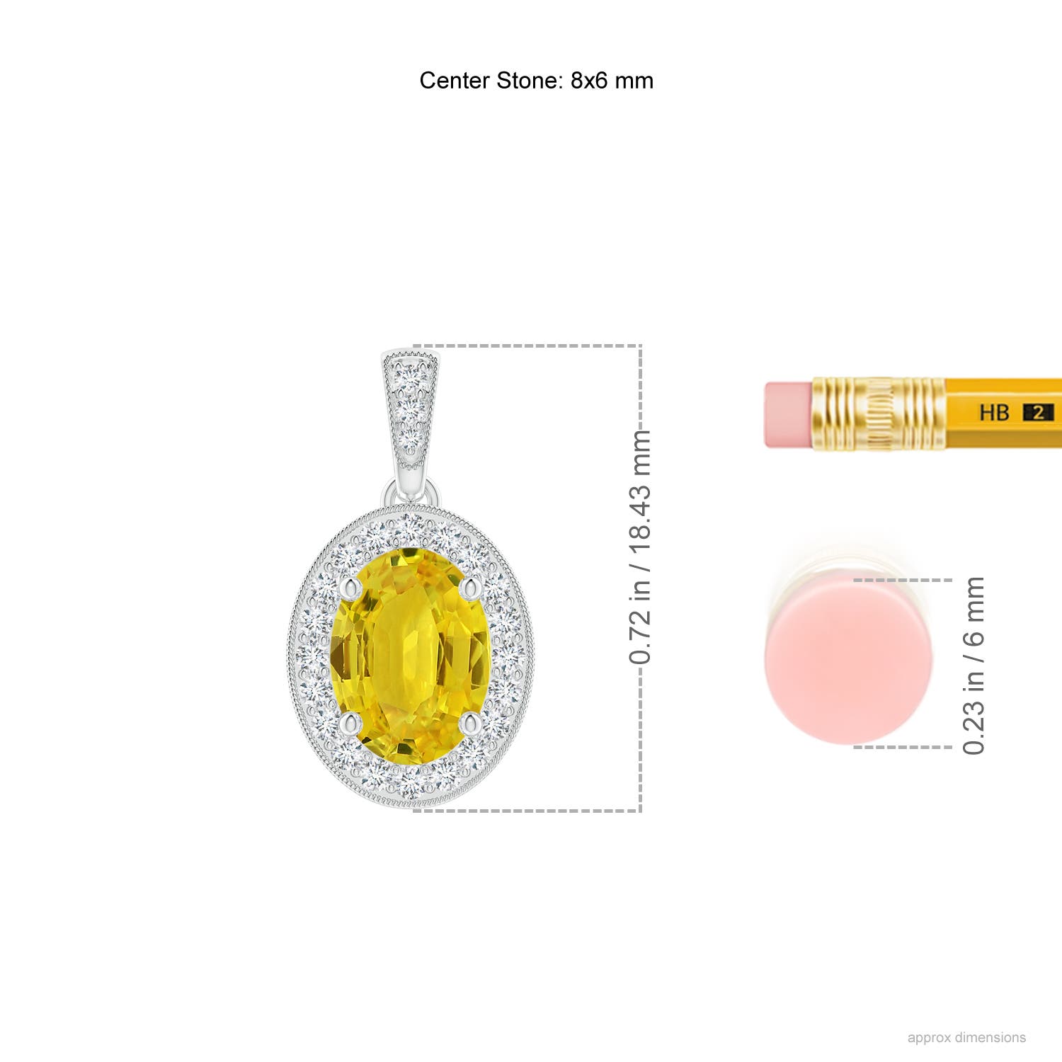 AAA - Yellow Sapphire / 1.68 CT / 14 KT White Gold