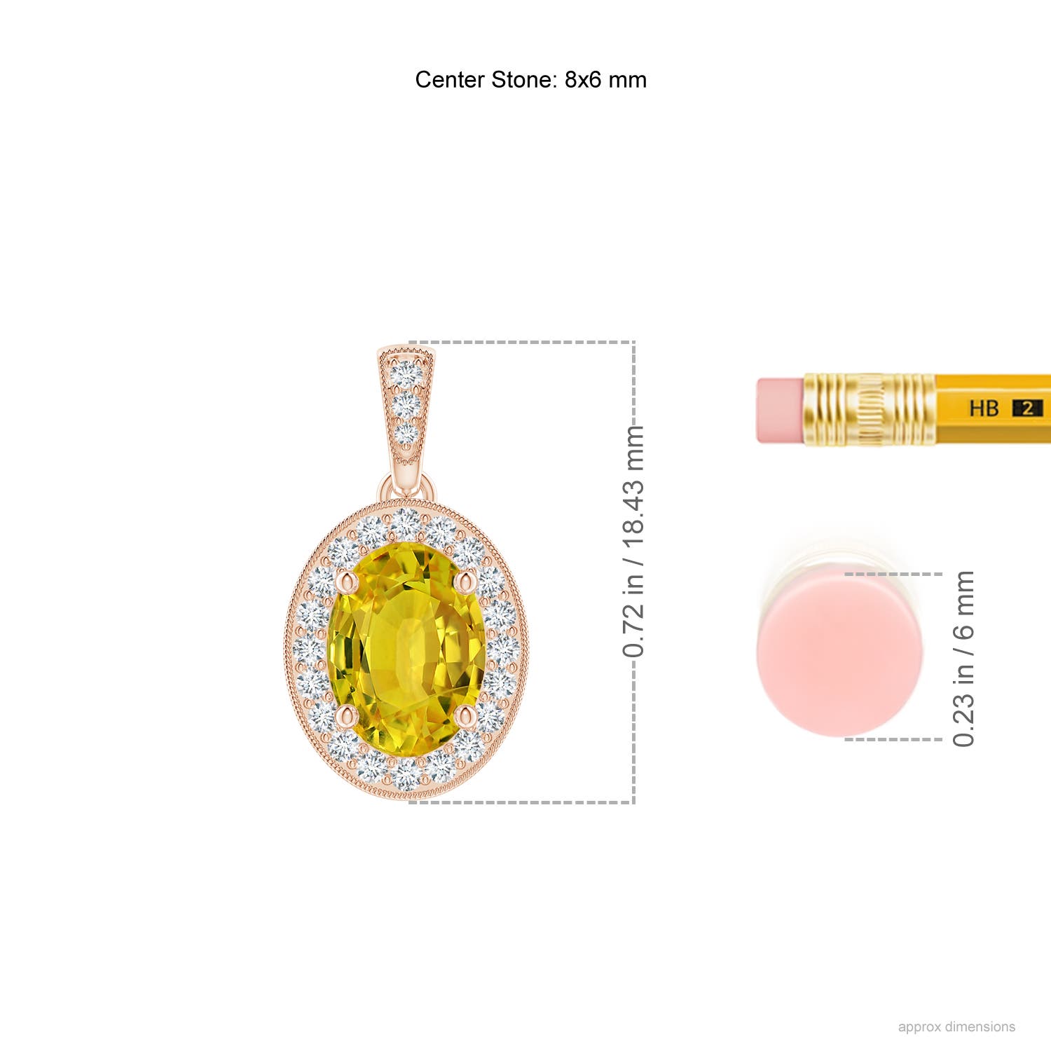 AAAA - Yellow Sapphire / 1.68 CT / 14 KT Rose Gold