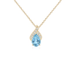 Drop Yellow Gold Aquamarine Necklaces & Pendants