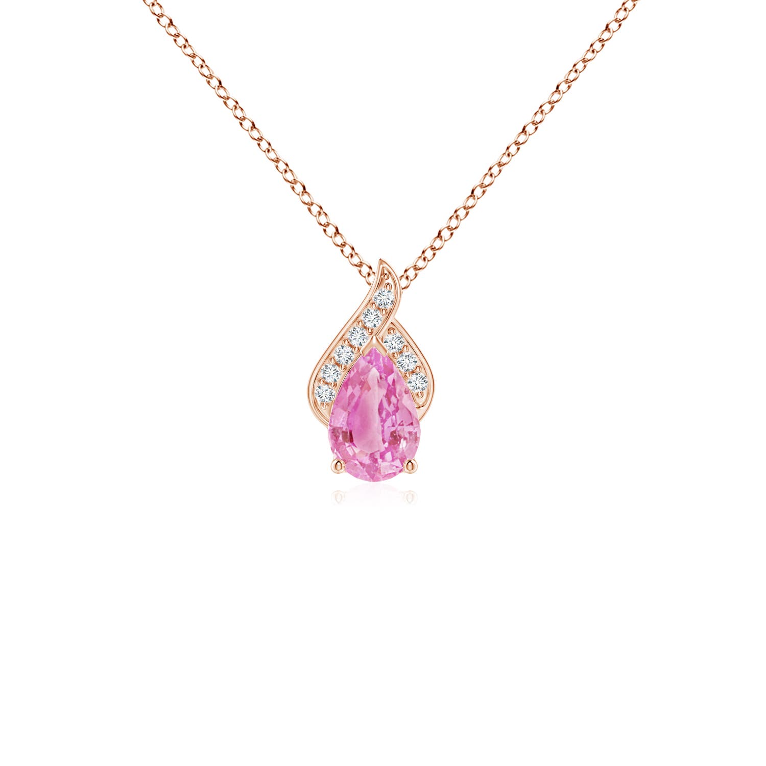 A - Pink Sapphire / 0.48 CT / 14 KT Rose Gold