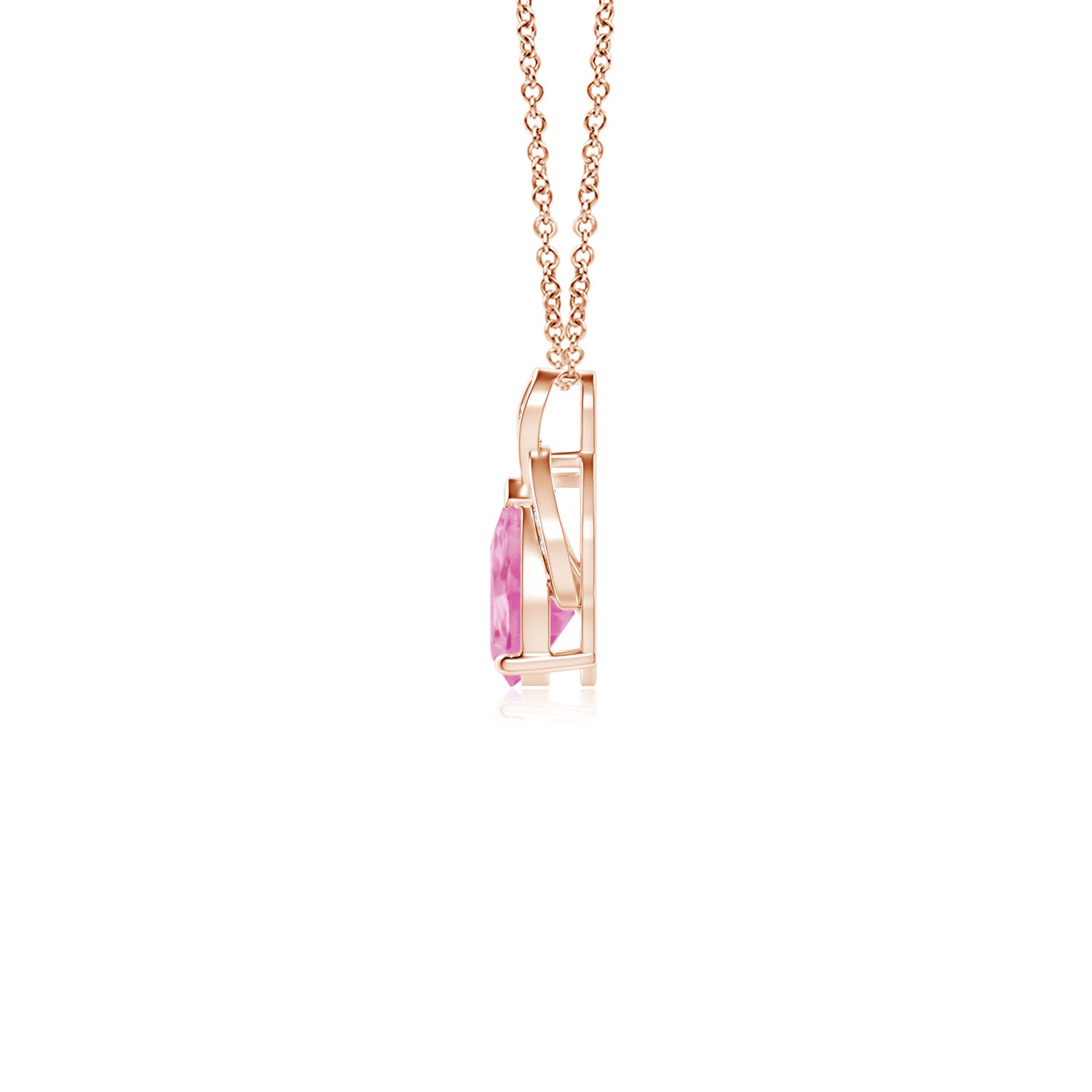 A - Pink Sapphire / 0.48 CT / 14 KT Rose Gold