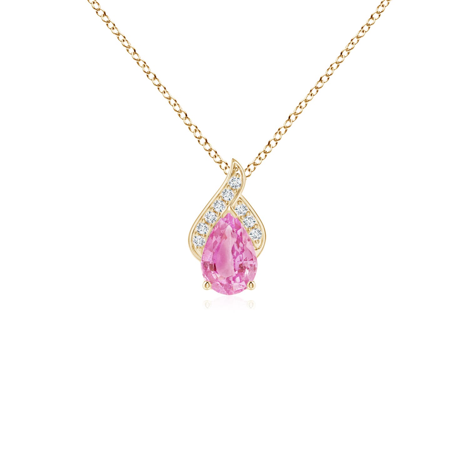 A - Pink Sapphire / 0.48 CT / 14 KT Yellow Gold