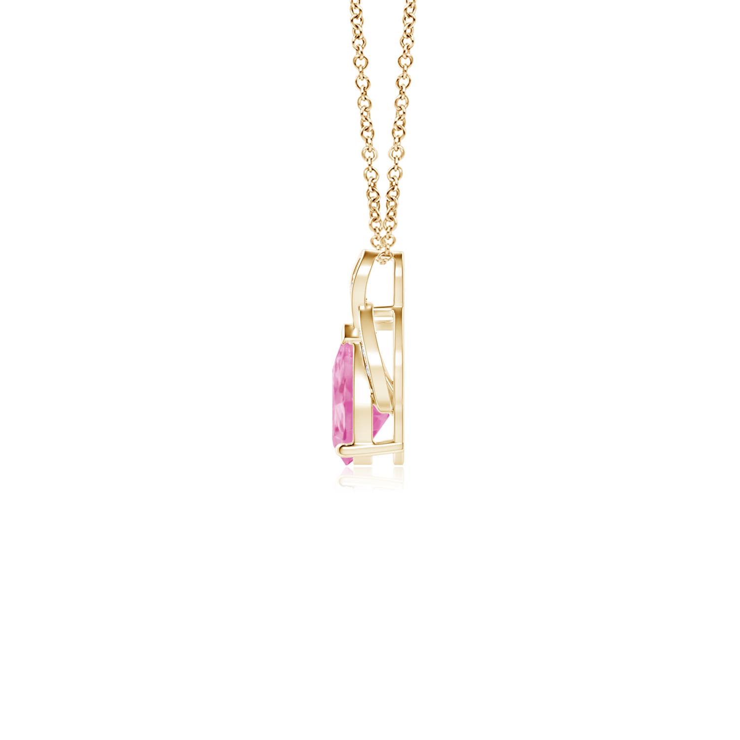 A - Pink Sapphire / 0.48 CT / 14 KT Yellow Gold