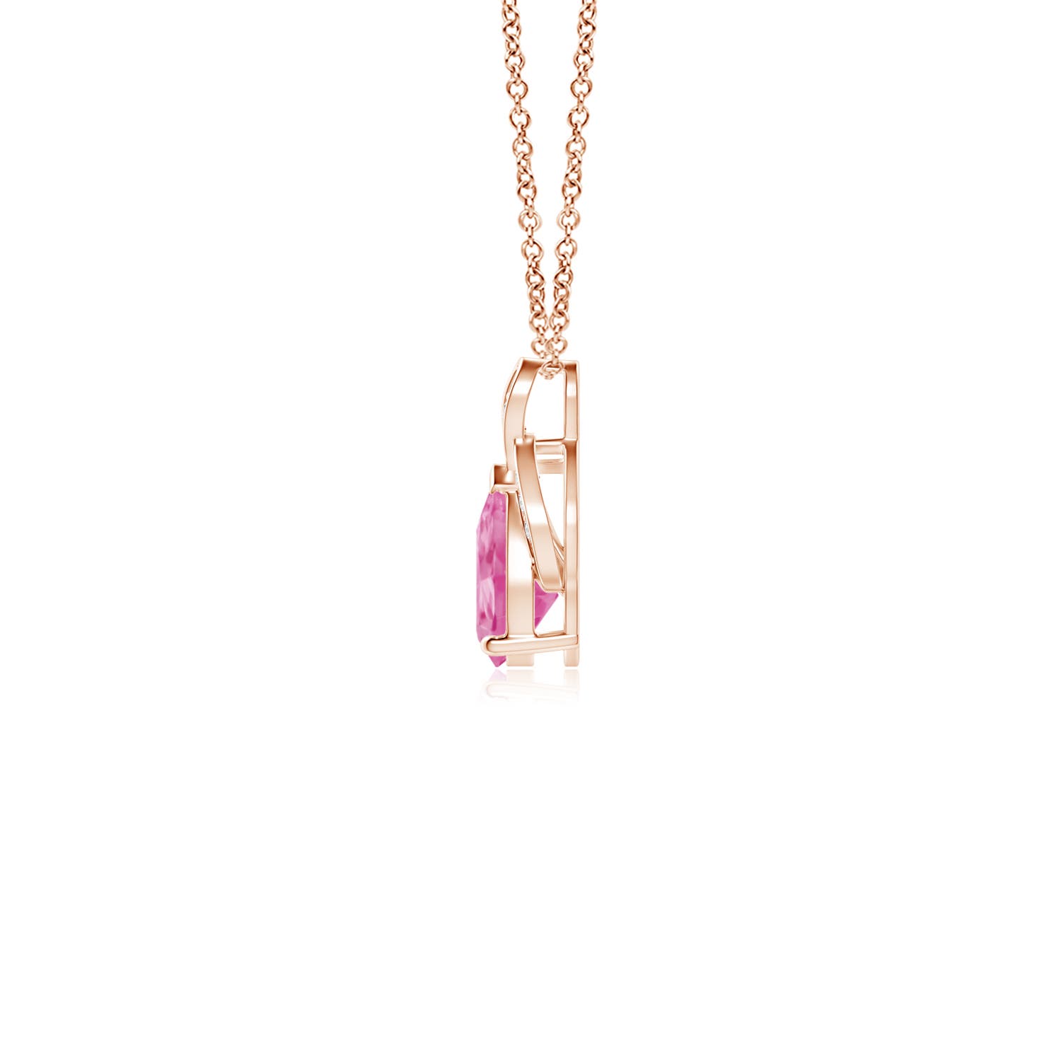 AA - Pink Sapphire / 0.48 CT / 14 KT Rose Gold