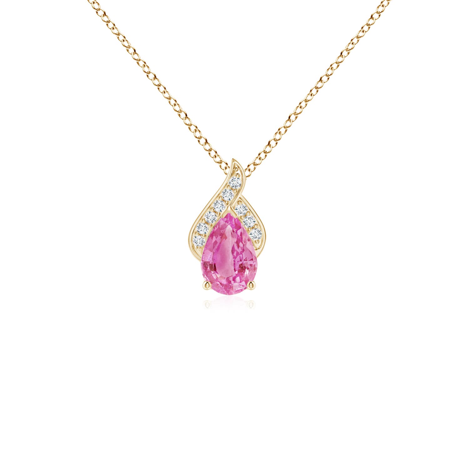 AA - Pink Sapphire / 0.48 CT / 14 KT Yellow Gold