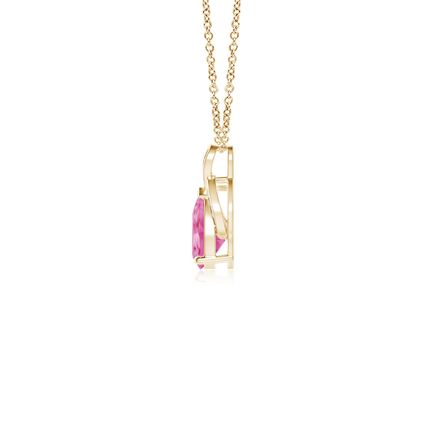 AA - Pink Sapphire / 0.48 CT / 14 KT Yellow Gold