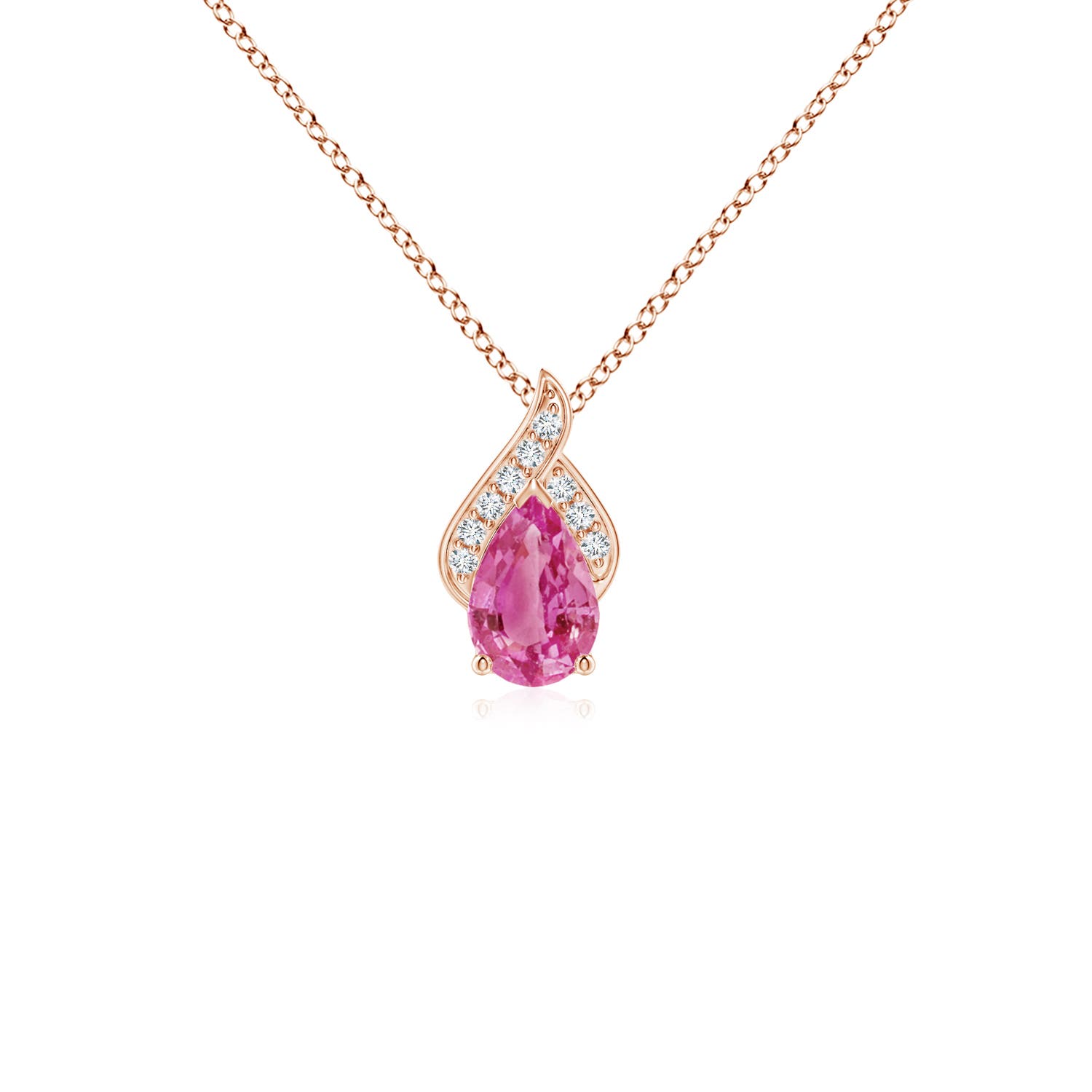 AAA - Pink Sapphire / 0.48 CT / 14 KT Rose Gold