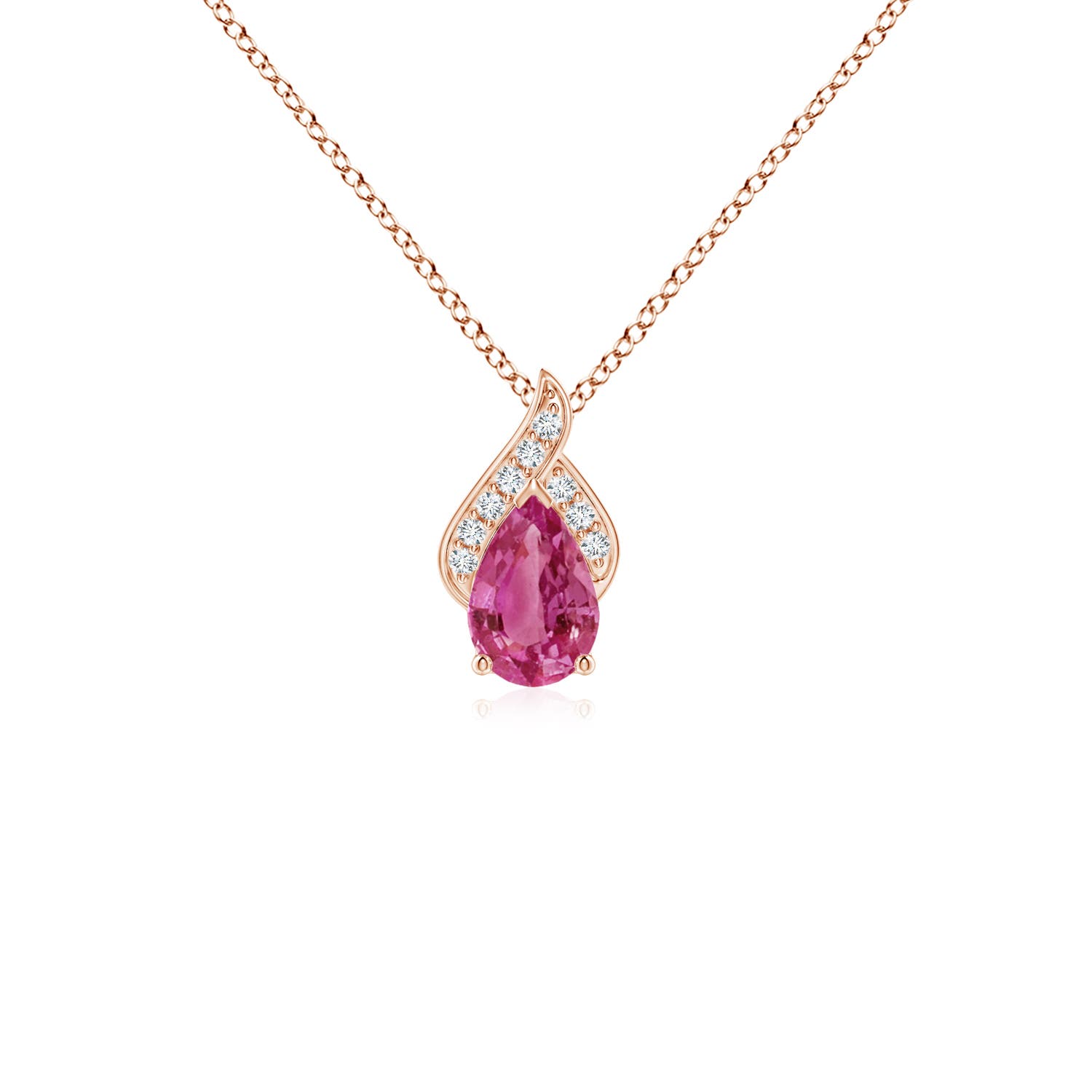 AAAA - Pink Sapphire / 0.48 CT / 14 KT Rose Gold