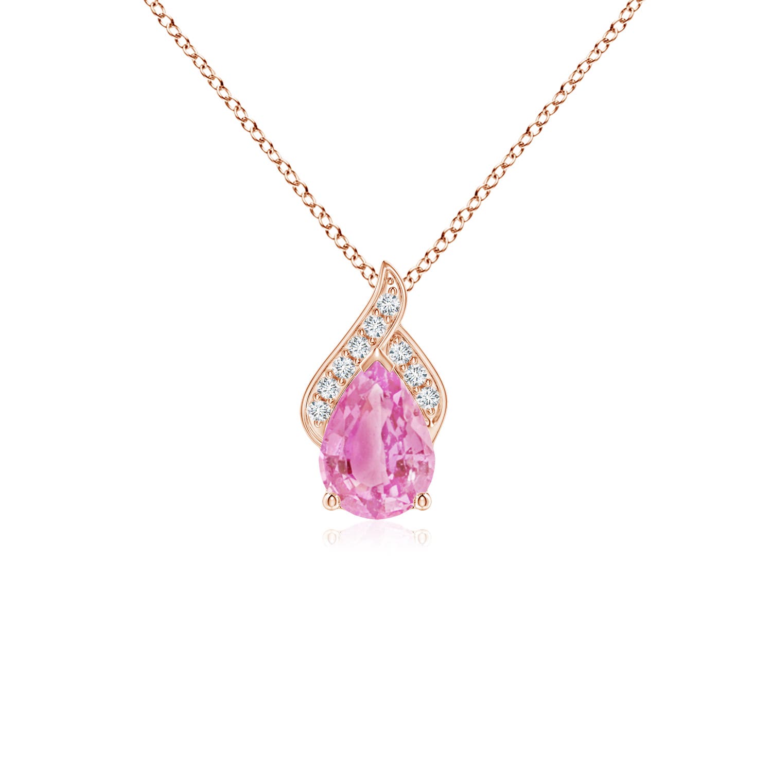 A - Pink Sapphire / 0.8 CT / 14 KT Rose Gold