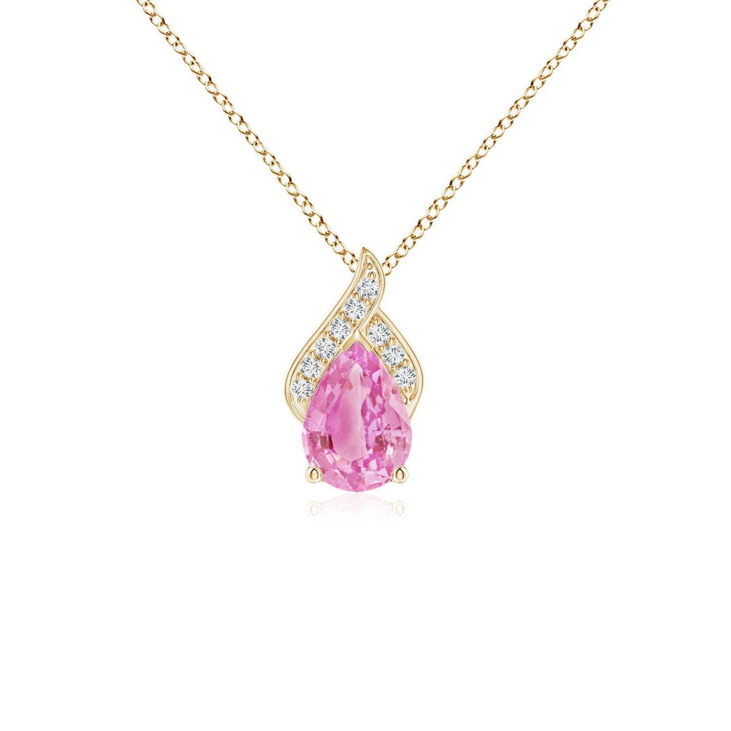 A - Pink Sapphire / 0.8 CT / 14 KT Yellow Gold