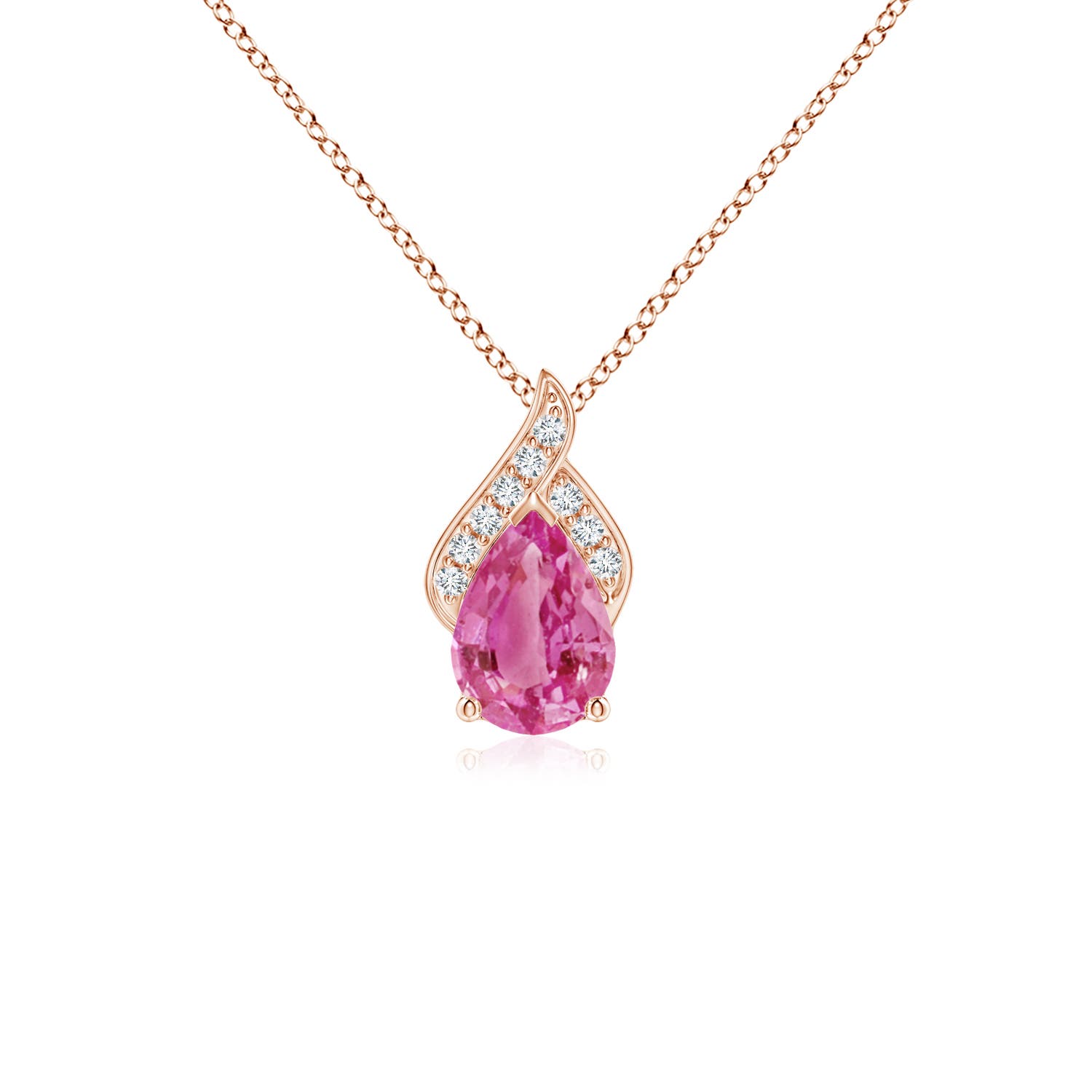 AAA - Pink Sapphire / 0.8 CT / 14 KT Rose Gold