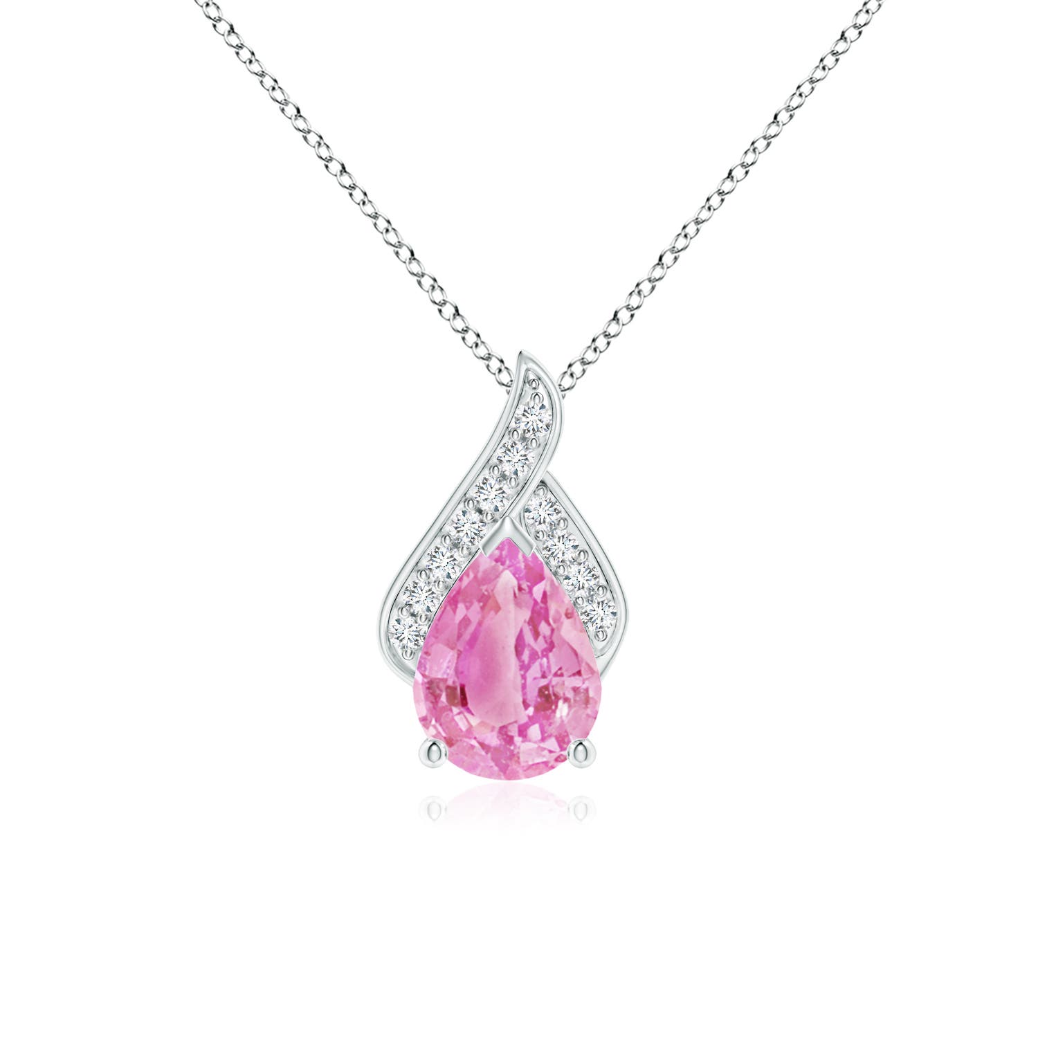 A - Pink Sapphire / 1.34 CT / 14 KT White Gold