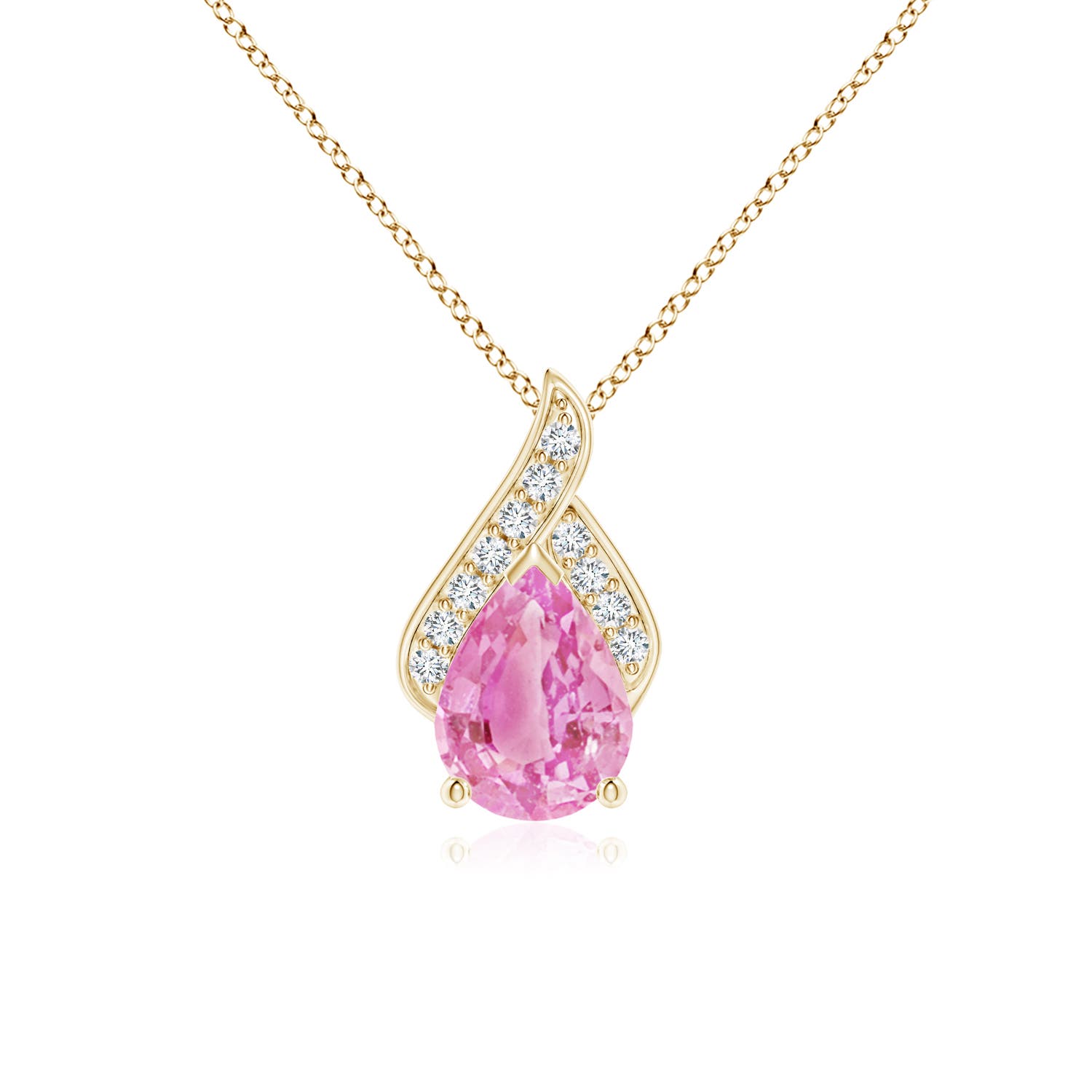 A - Pink Sapphire / 1.34 CT / 14 KT Yellow Gold