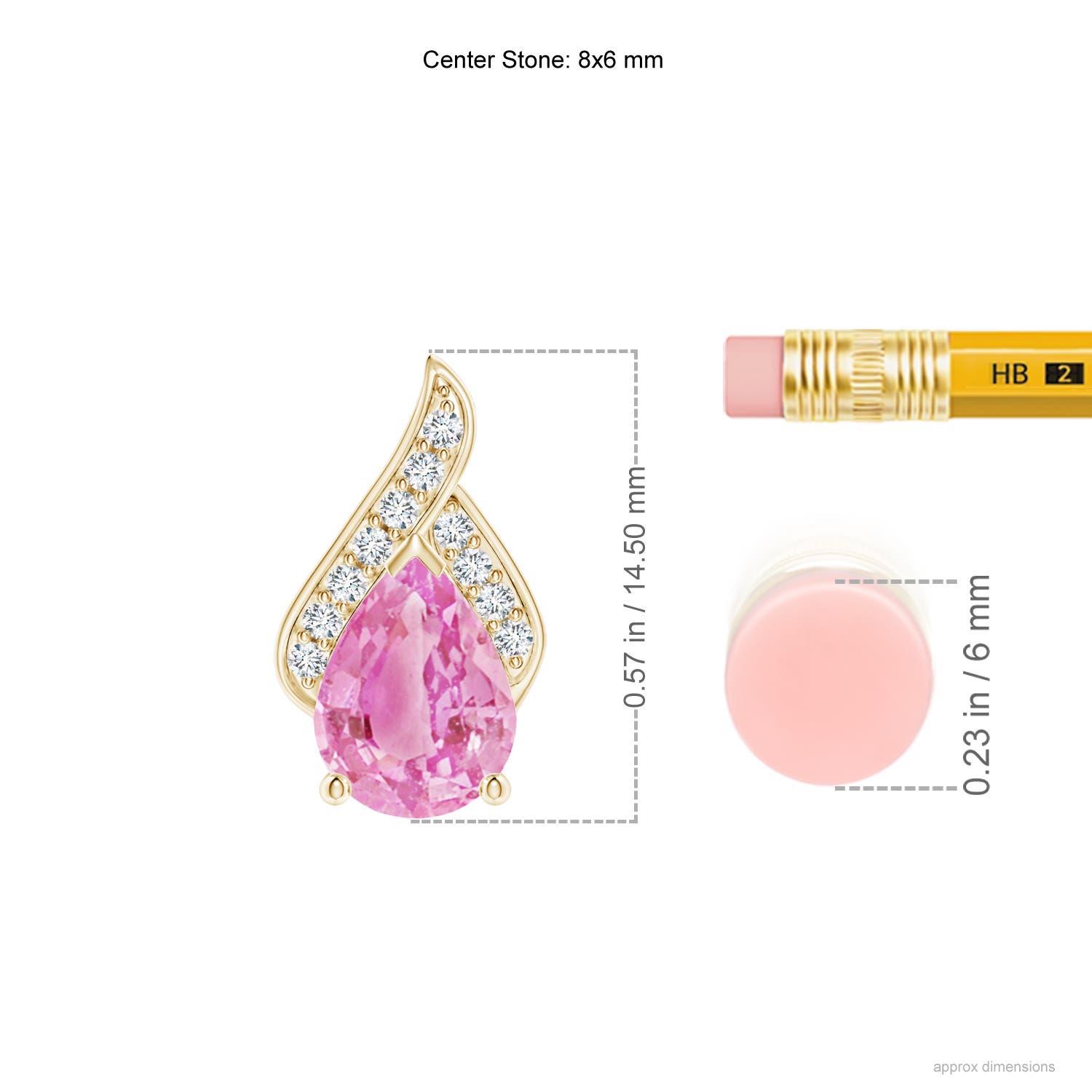 A - Pink Sapphire / 1.34 CT / 14 KT Yellow Gold