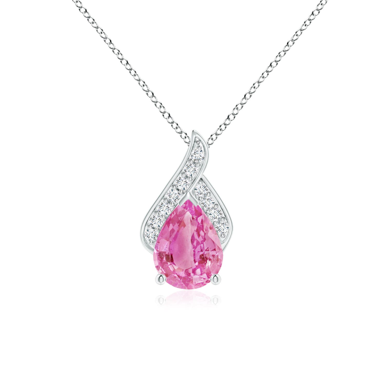 AA - Pink Sapphire / 1.34 CT / 14 KT White Gold