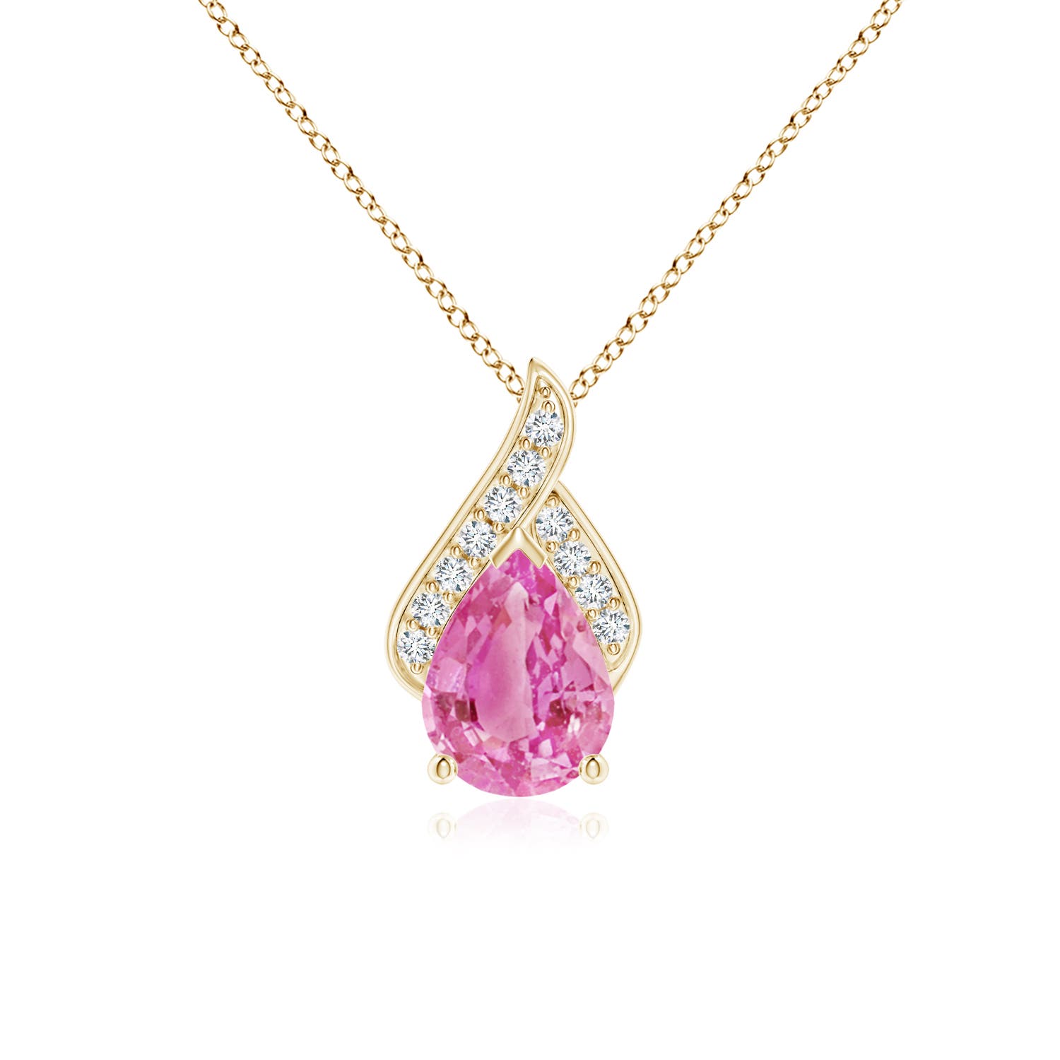 AA - Pink Sapphire / 1.34 CT / 14 KT Yellow Gold