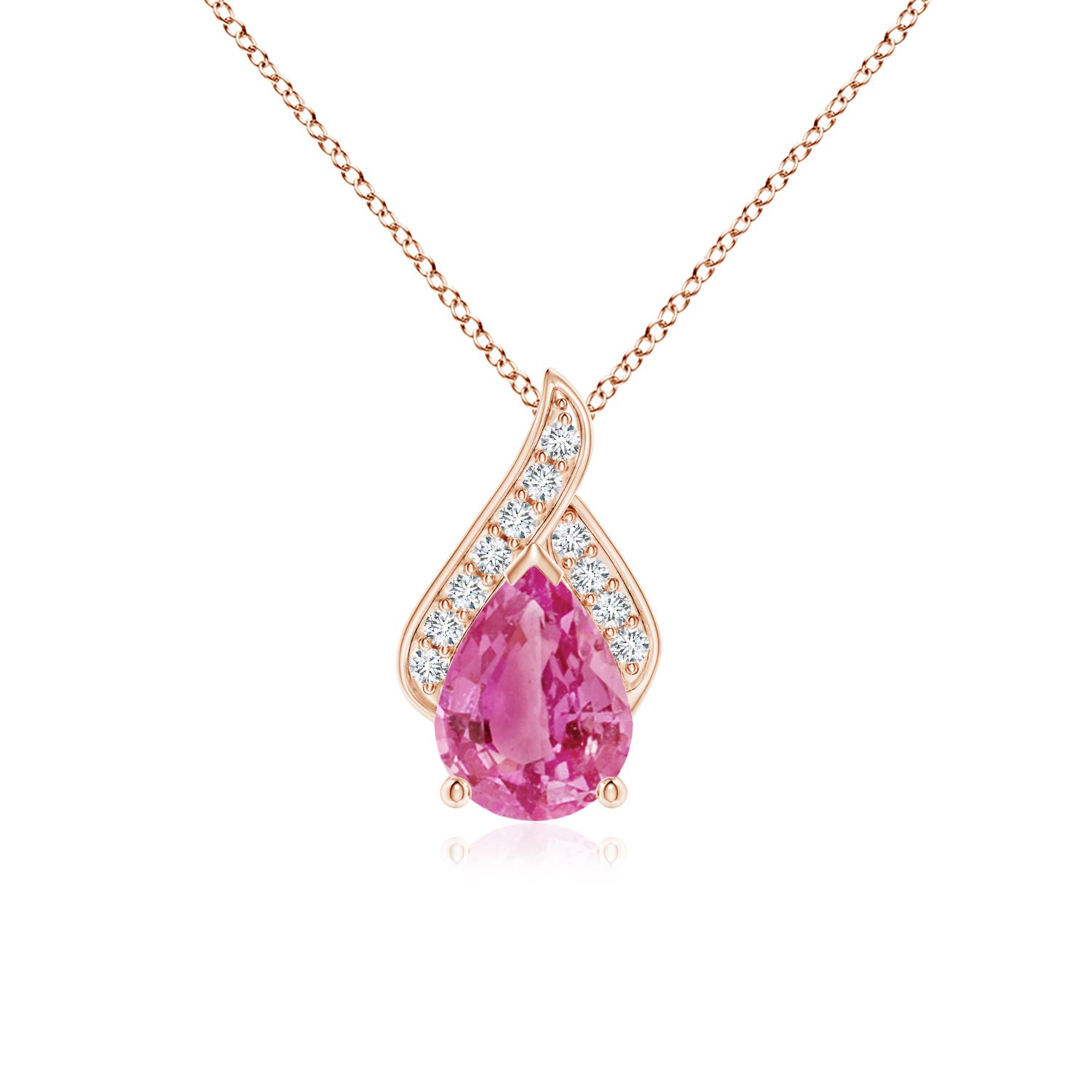 AAA - Pink Sapphire / 1.34 CT / 14 KT Rose Gold