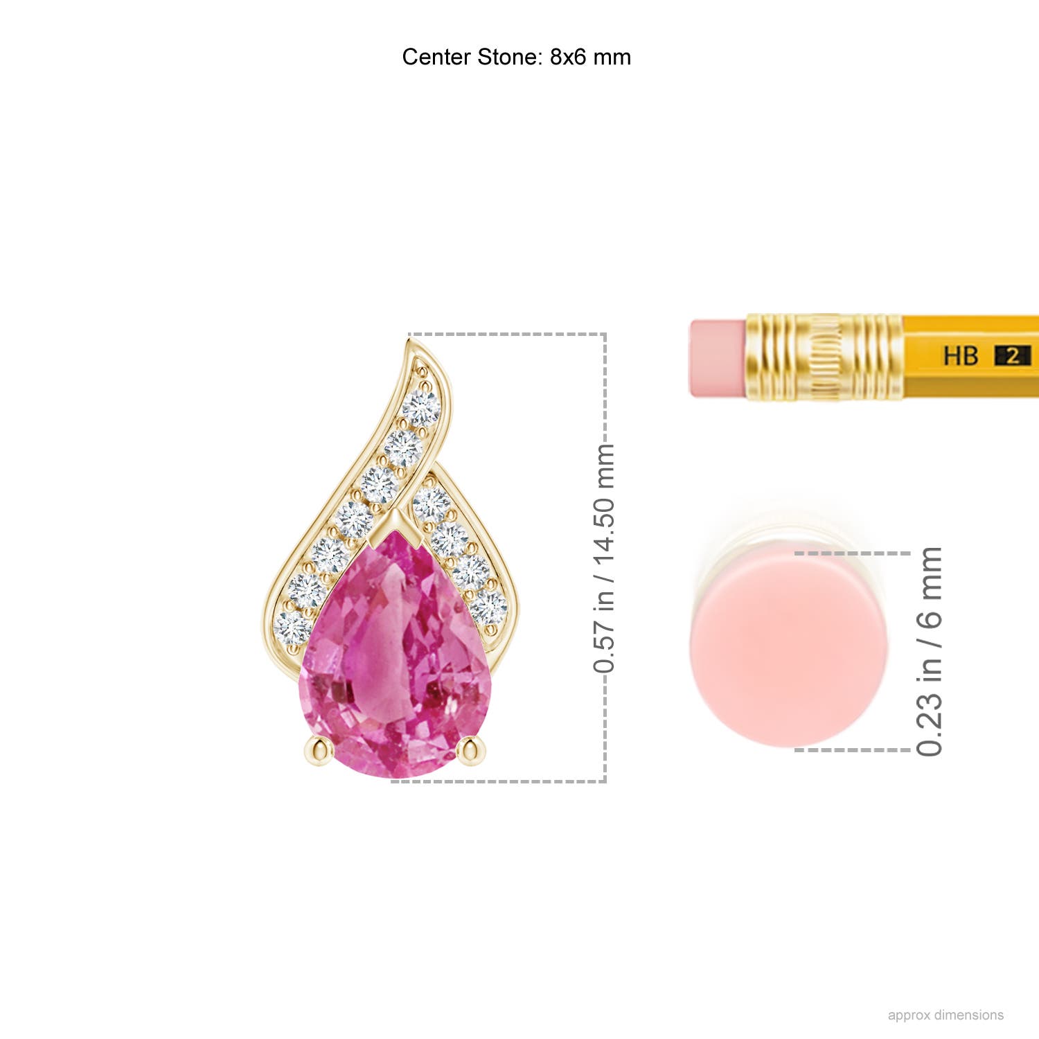 AAA - Pink Sapphire / 1.34 CT / 14 KT Yellow Gold