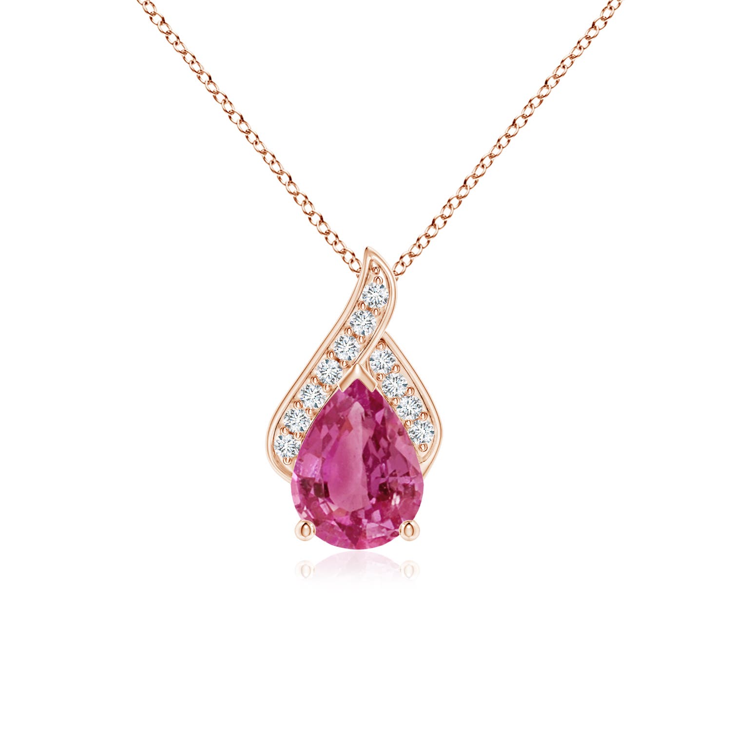 AAAA - Pink Sapphire / 1.34 CT / 14 KT Rose Gold