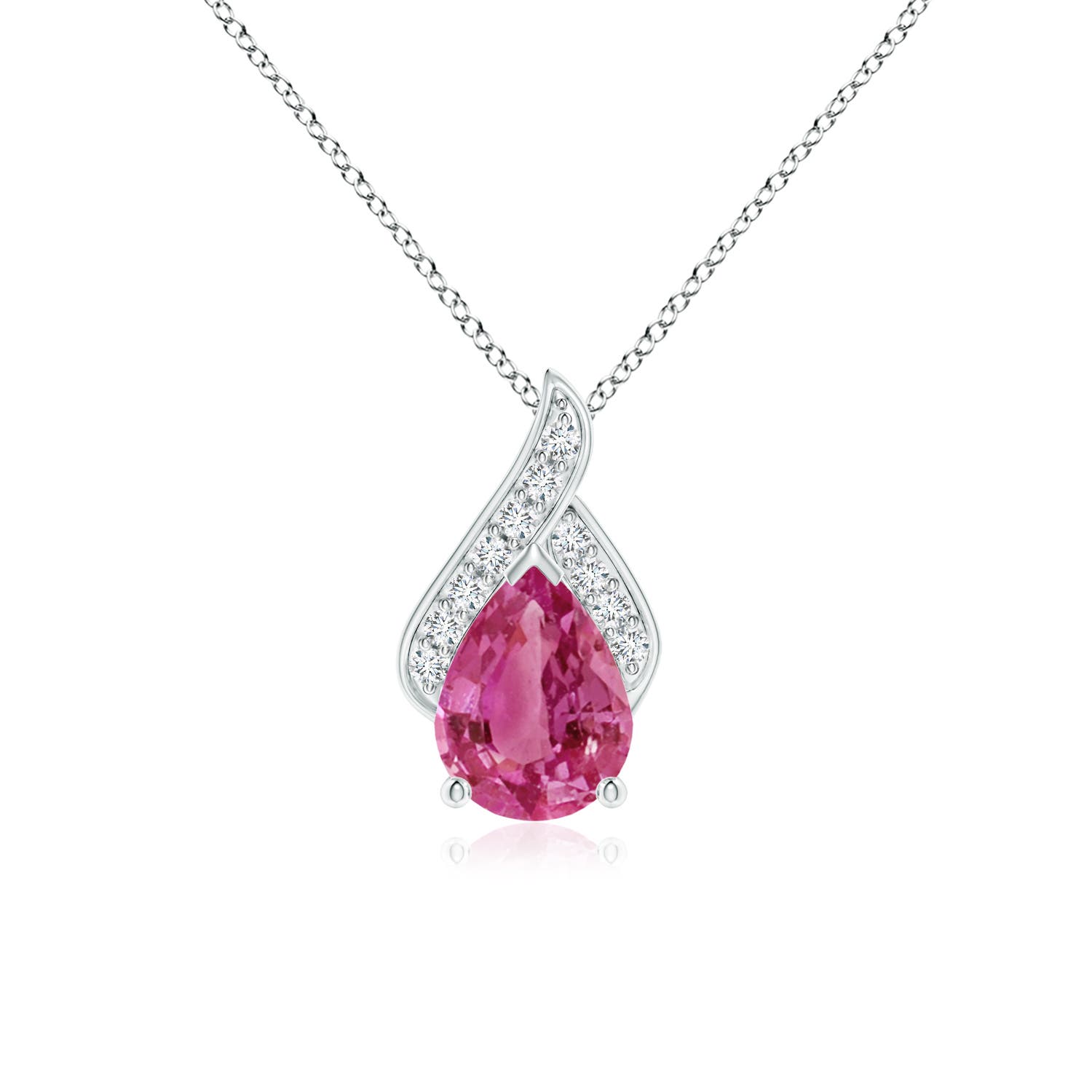 AAAA - Pink Sapphire / 1.34 CT / 14 KT White Gold