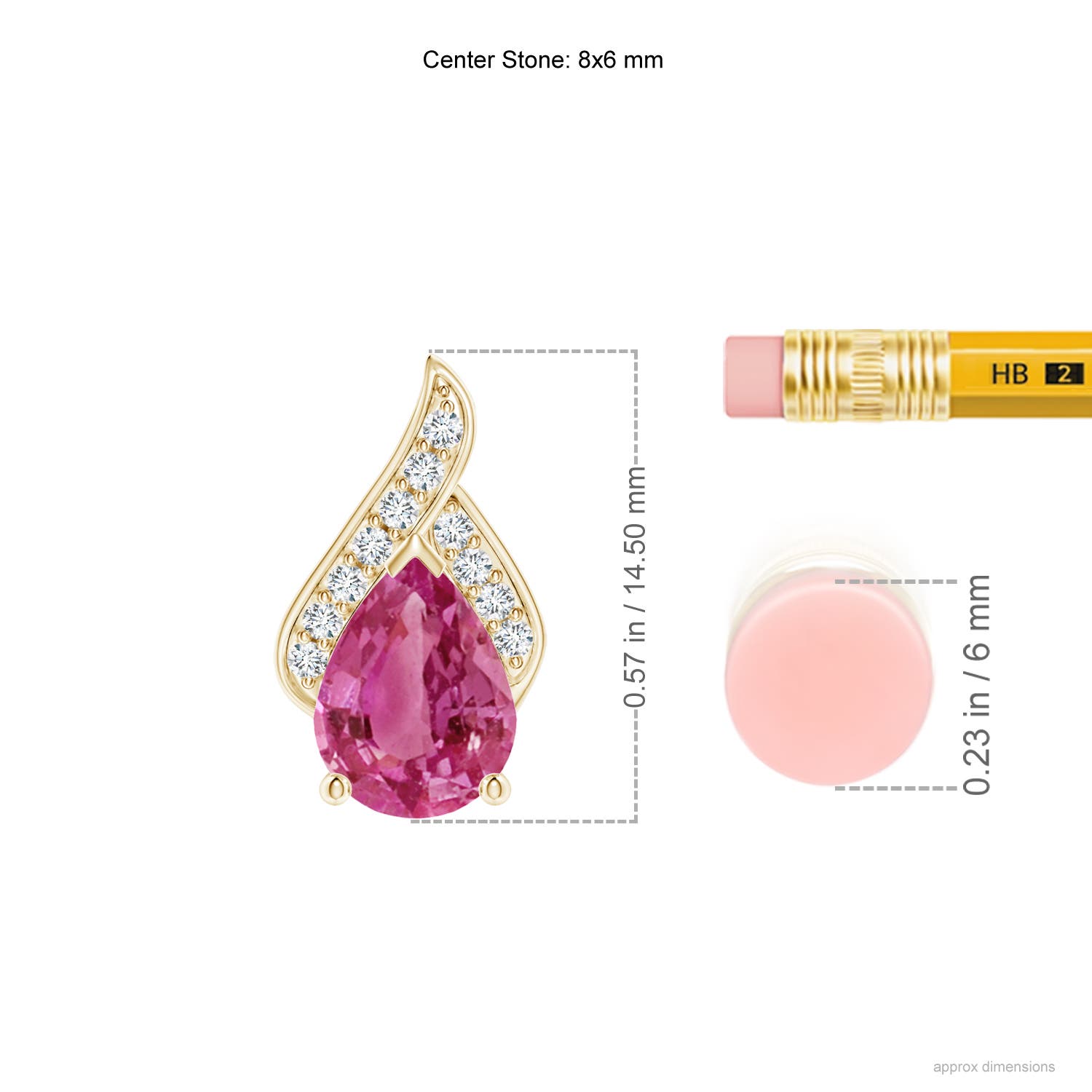 AAAA - Pink Sapphire / 1.34 CT / 14 KT Yellow Gold