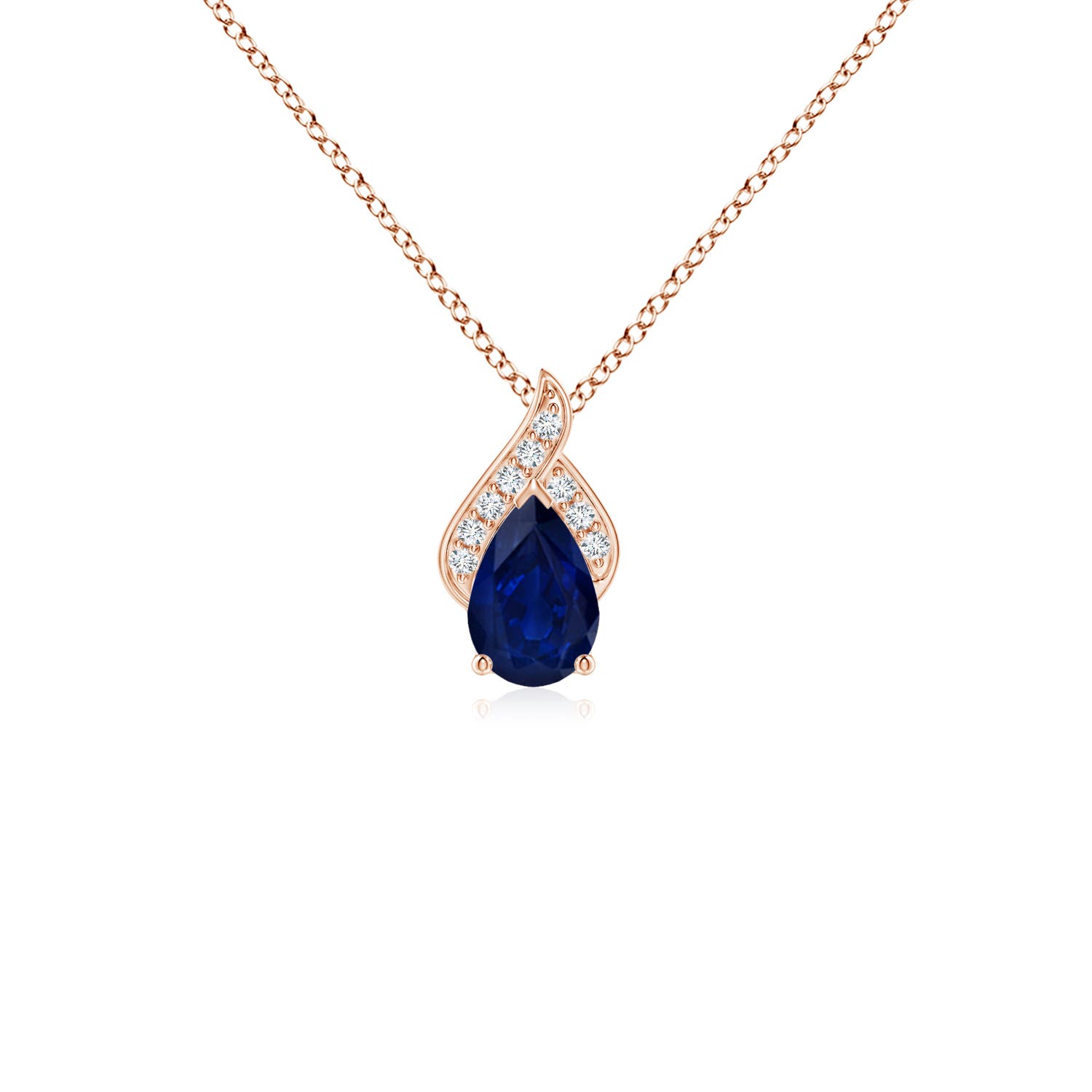 AA - Blue Sapphire / 0.43 CT / 14 KT Rose Gold