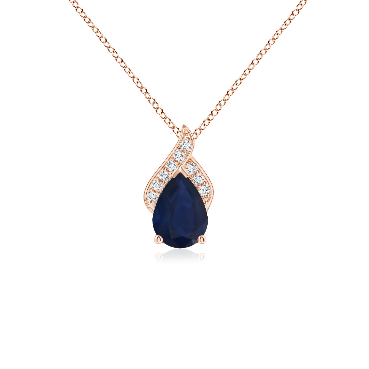 A - Blue Sapphire / 0.8 CT / 14 KT Rose Gold