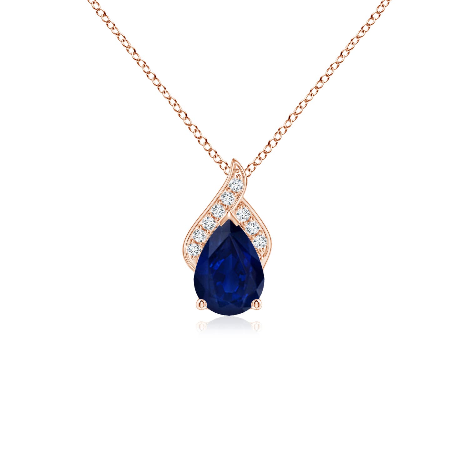 AA - Blue Sapphire / 0.8 CT / 14 KT Rose Gold