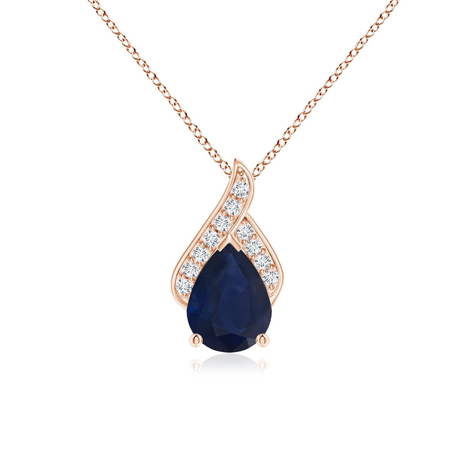 A - Blue Sapphire / 1.24 CT / 14 KT Rose Gold