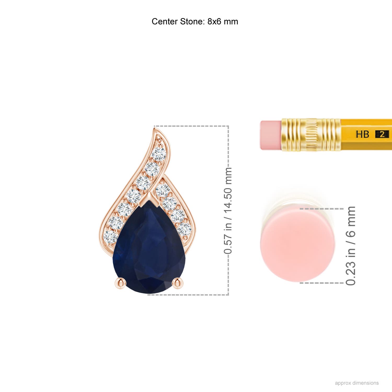 A - Blue Sapphire / 1.24 CT / 14 KT Rose Gold