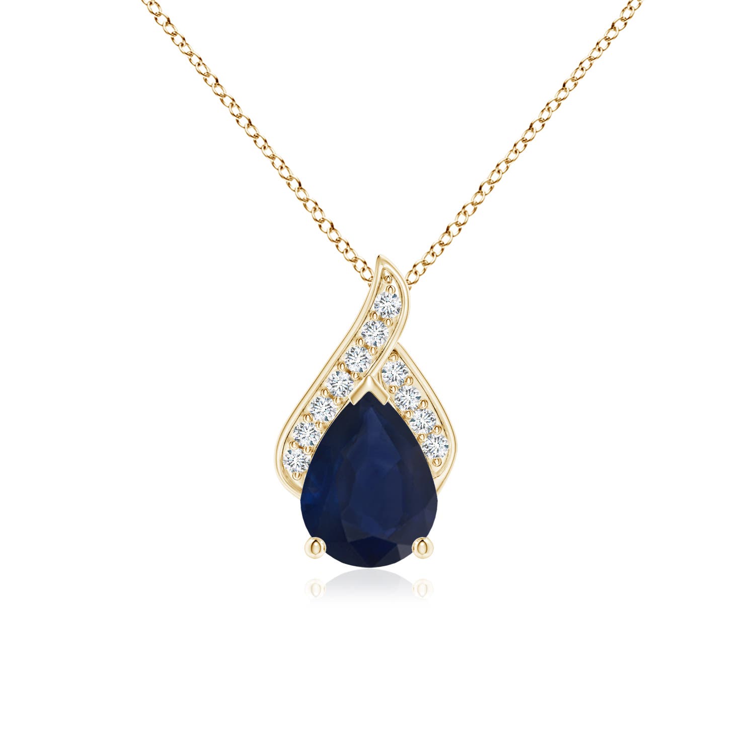 A - Blue Sapphire / 1.24 CT / 14 KT Yellow Gold