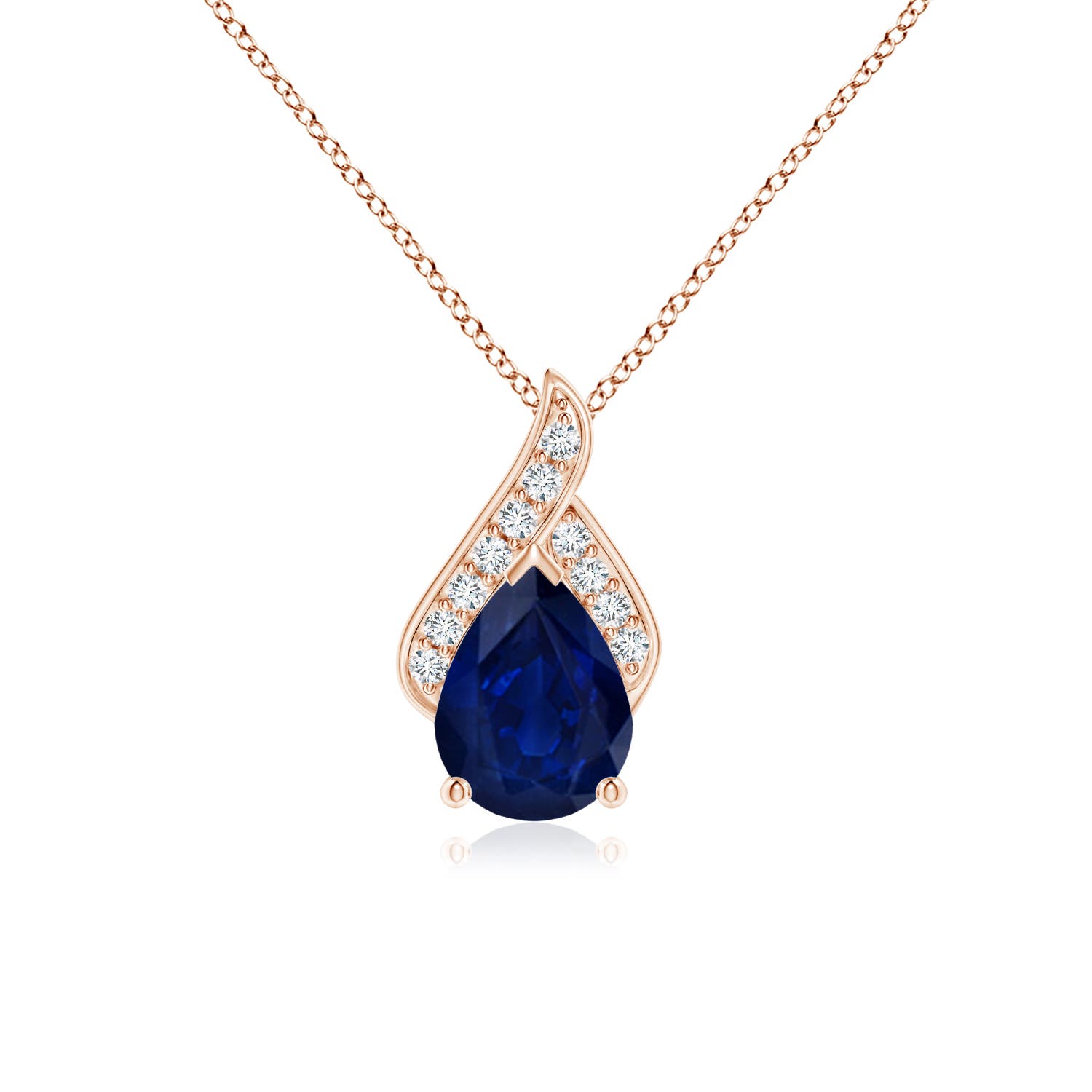 AA - Blue Sapphire / 1.24 CT / 14 KT Rose Gold