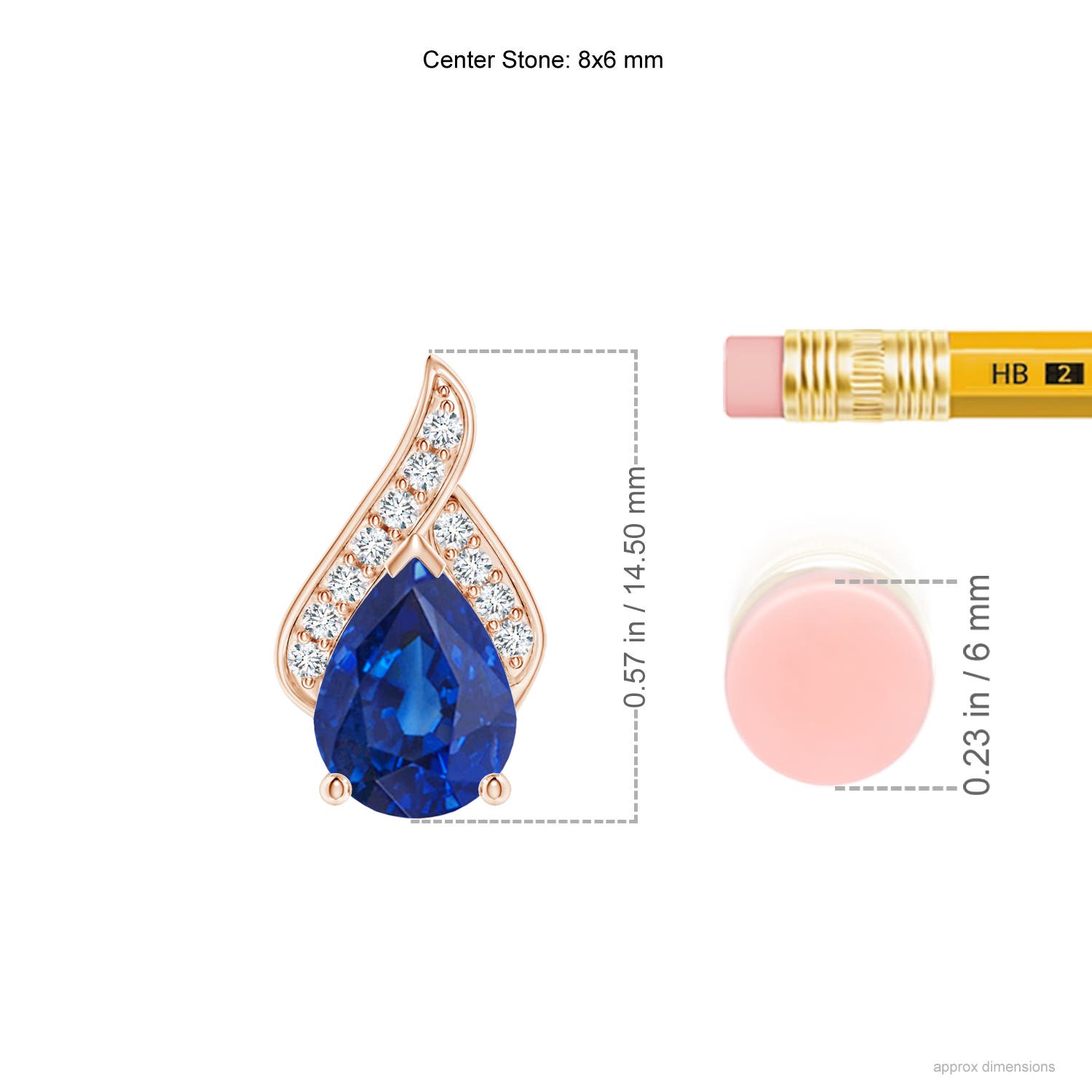 AAA - Blue Sapphire / 1.24 CT / 14 KT Rose Gold