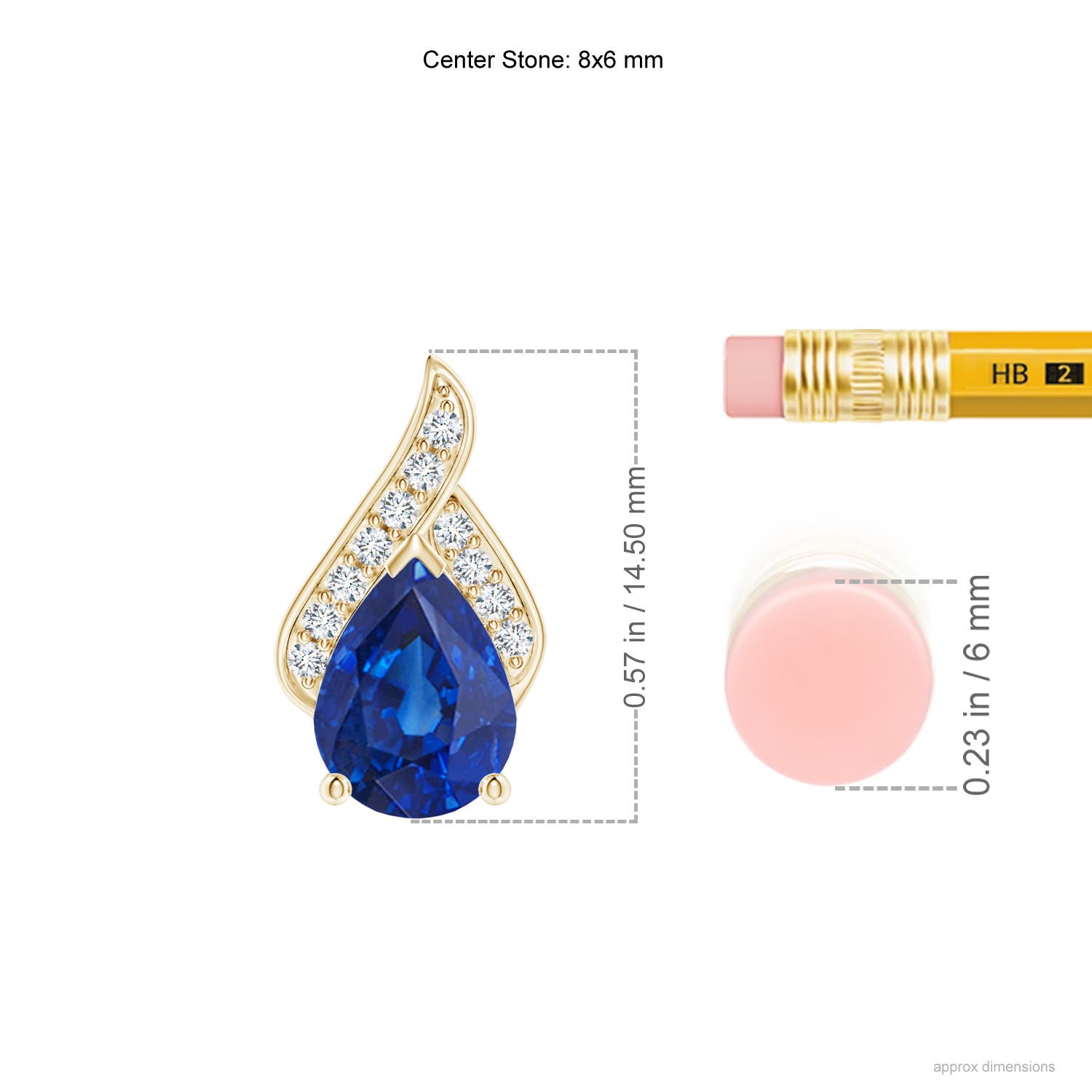 AAA - Blue Sapphire / 1.24 CT / 14 KT Yellow Gold