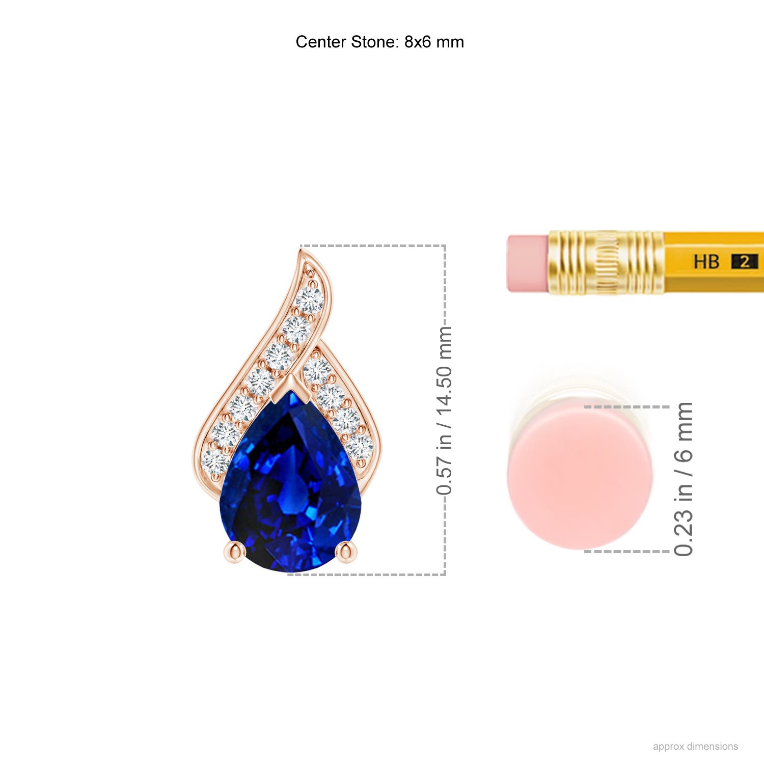 AAAA - Blue Sapphire / 1.24 CT / 14 KT Rose Gold