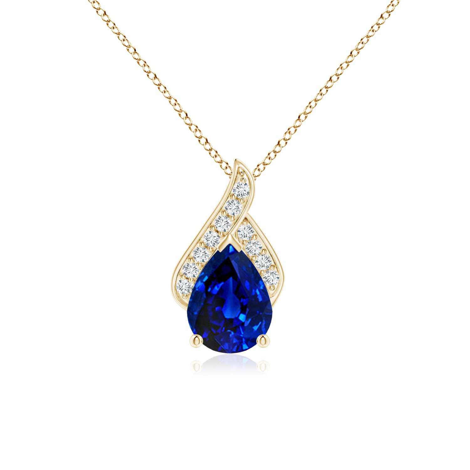 AAAA - Blue Sapphire / 1.24 CT / 14 KT Yellow Gold