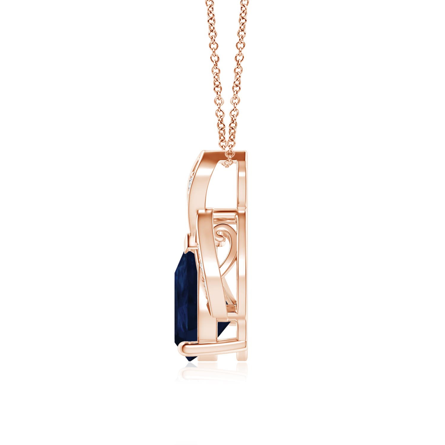 A - Blue Sapphire / 1.86 CT / 14 KT Rose Gold